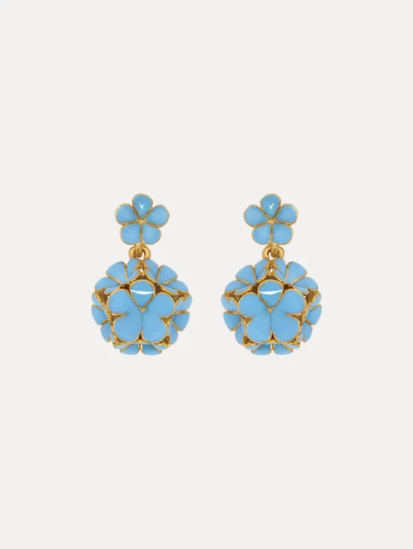 Enamel Flower Drop Earrings sold by Oscar de la Renta