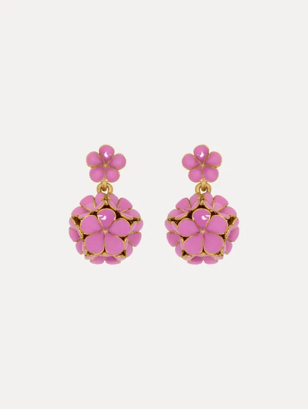 Enamel Flower Drop Earrings sold by Oscar de la Renta
