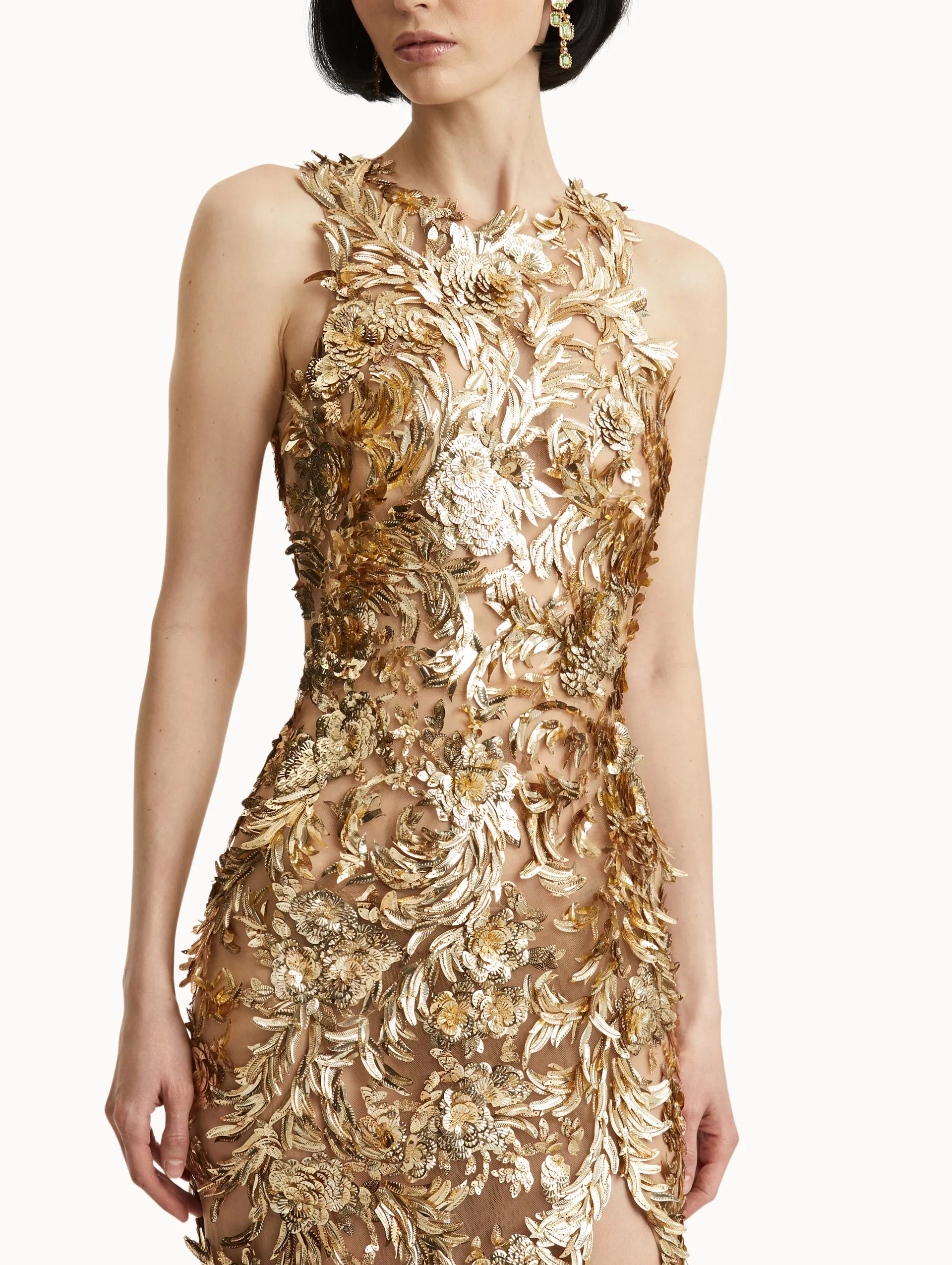 Fern Embroidered Gown sold by Oscar de la Renta product image thumbnail 4