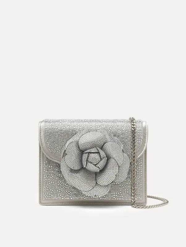 Crystal Pavé Mini TRO Bag made by Oscar de la Renta