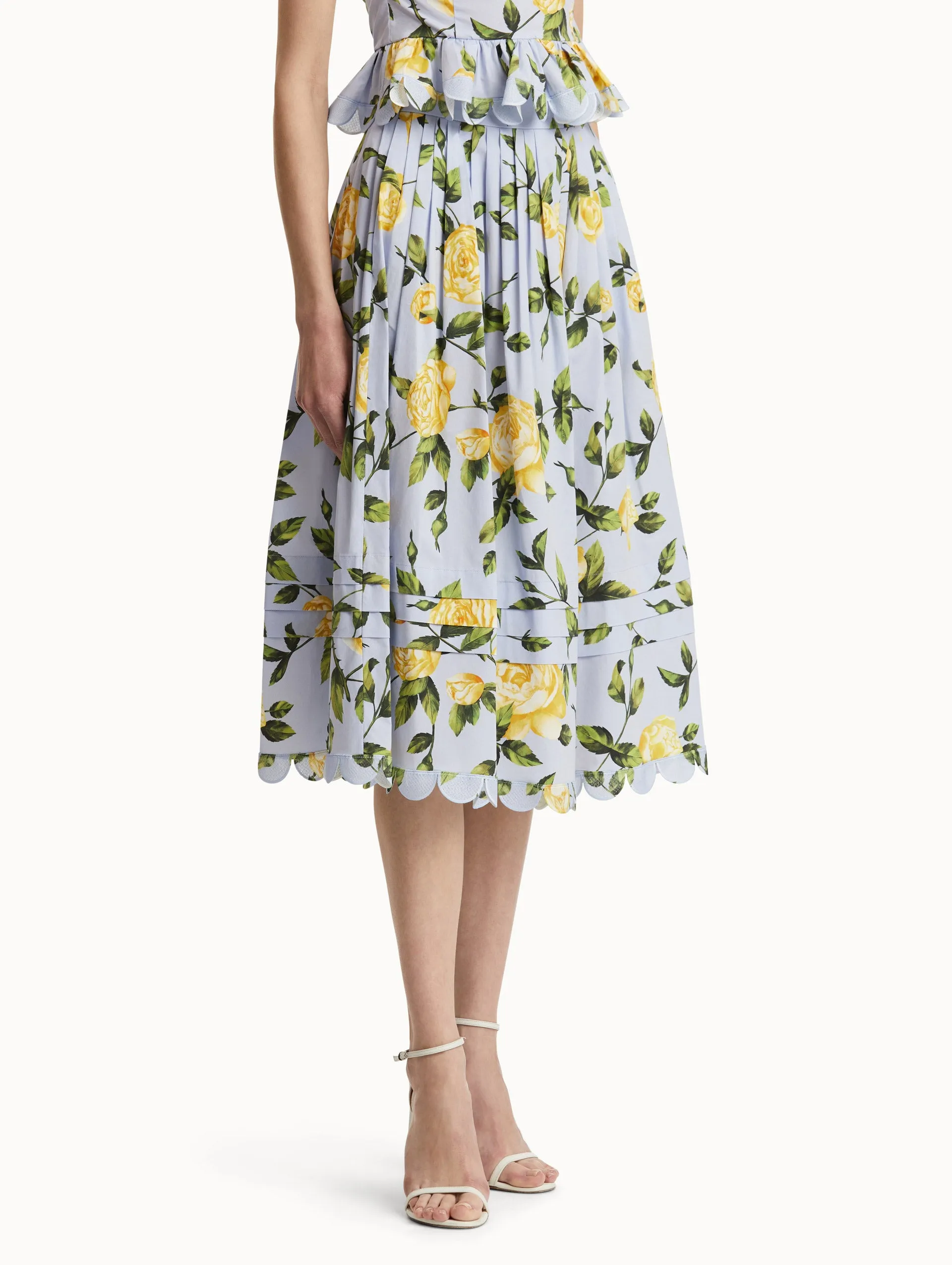 English Rose Cotton Poplin Skirt sold by Oscar de la Renta product image thumbnail 5