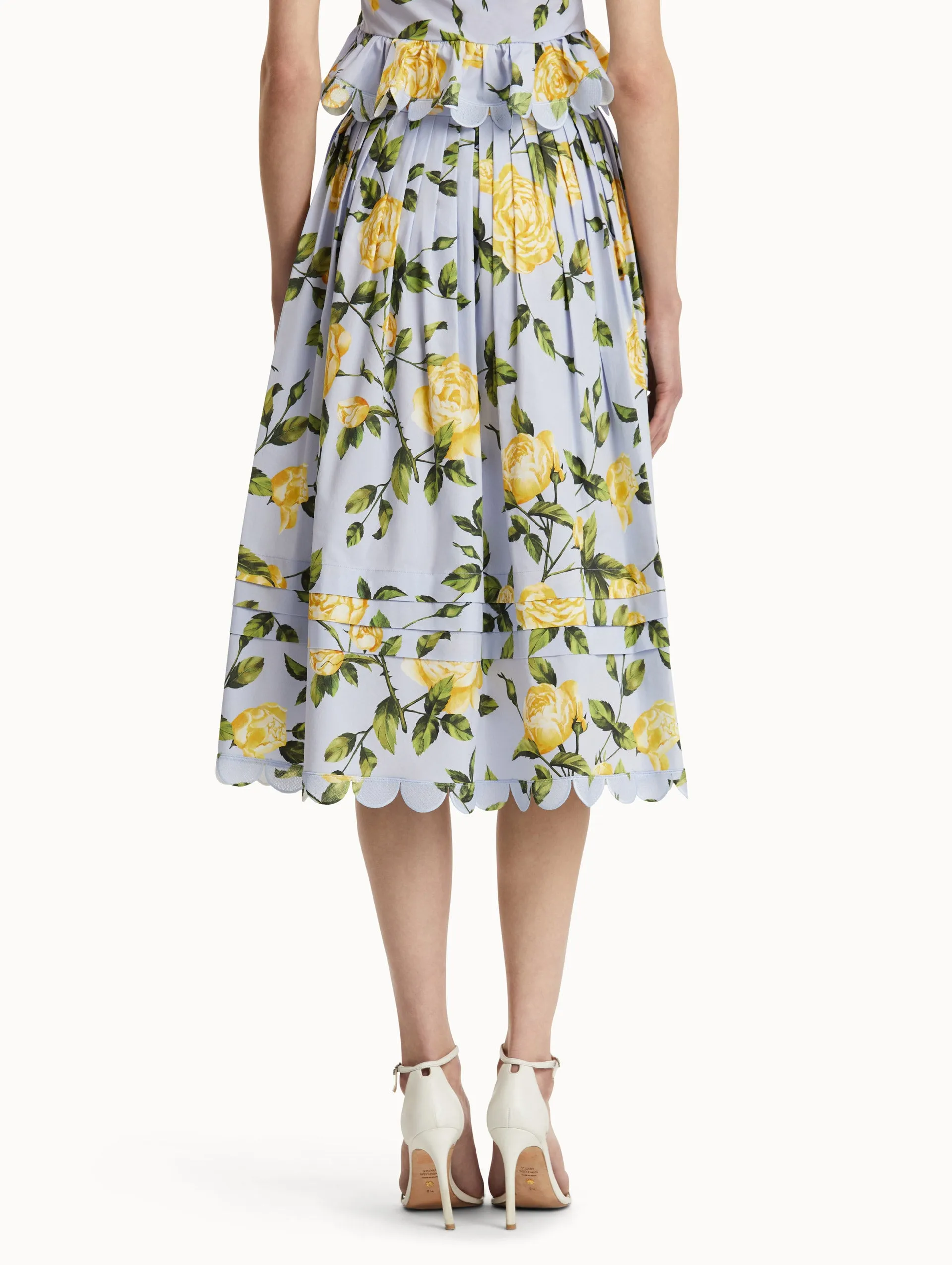 English Rose Cotton Poplin Skirt sold by Oscar de la Renta product image thumbnail 3