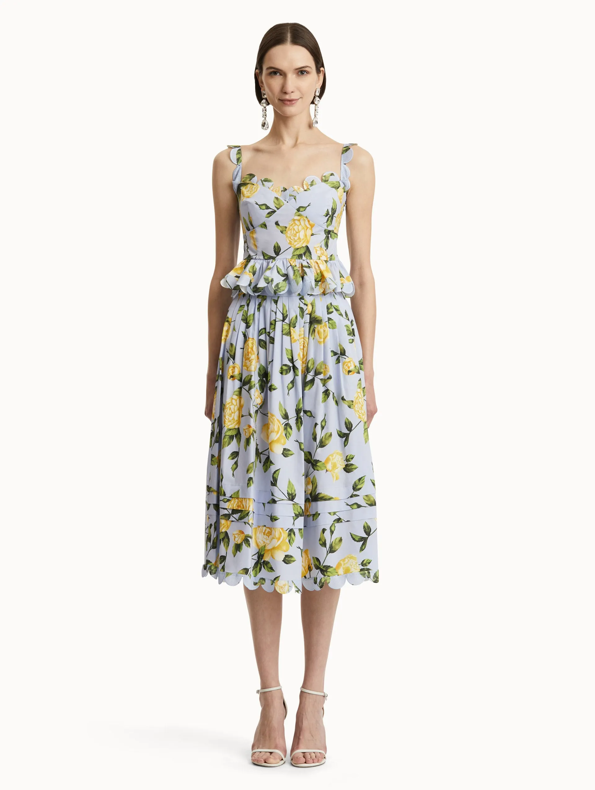 English Rose Cotton Poplin Skirt sold by Oscar de la Renta product image thumbnail 2