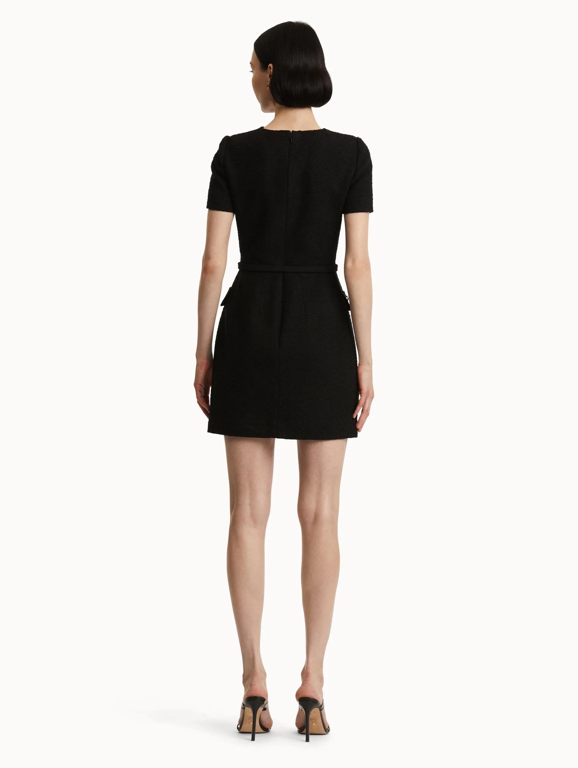 Abstract Rose Button Tweed Dress sold by Oscar de la Renta product image thumbnail 3