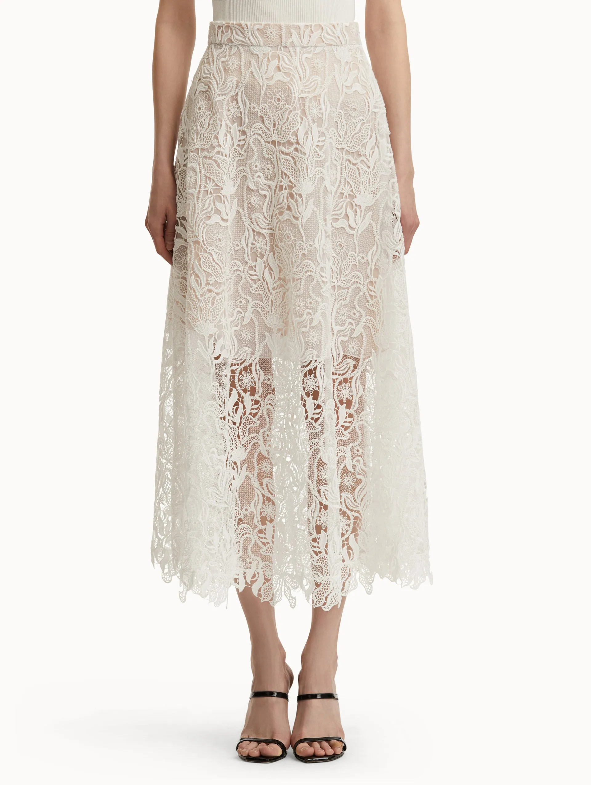 Bellflower Guipure Skirt sold by Oscar de la Renta product image thumbnail 4