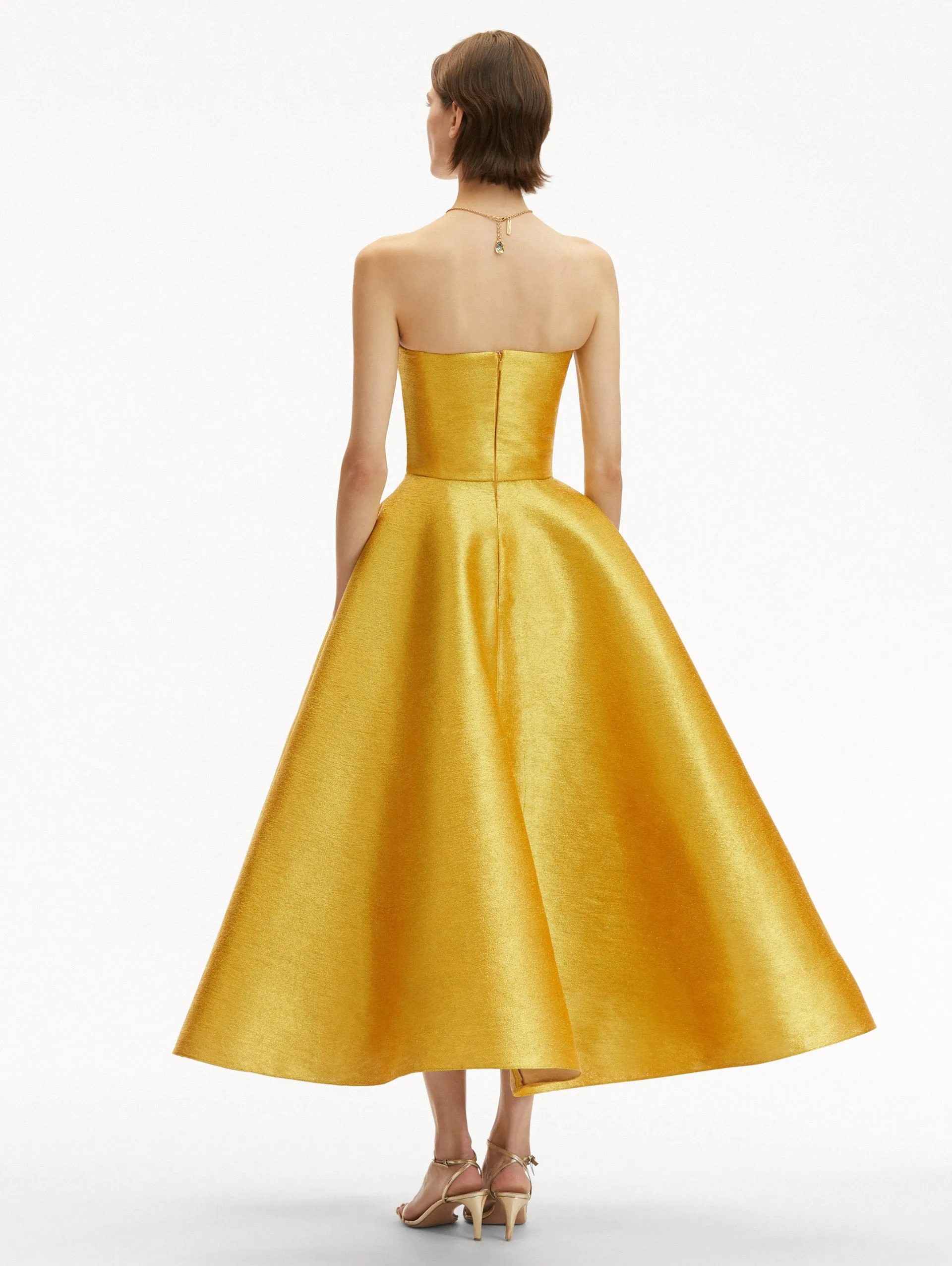 Metallic Threadwork Cocktail Dress sold by Oscar de la Renta product image thumbnail 3