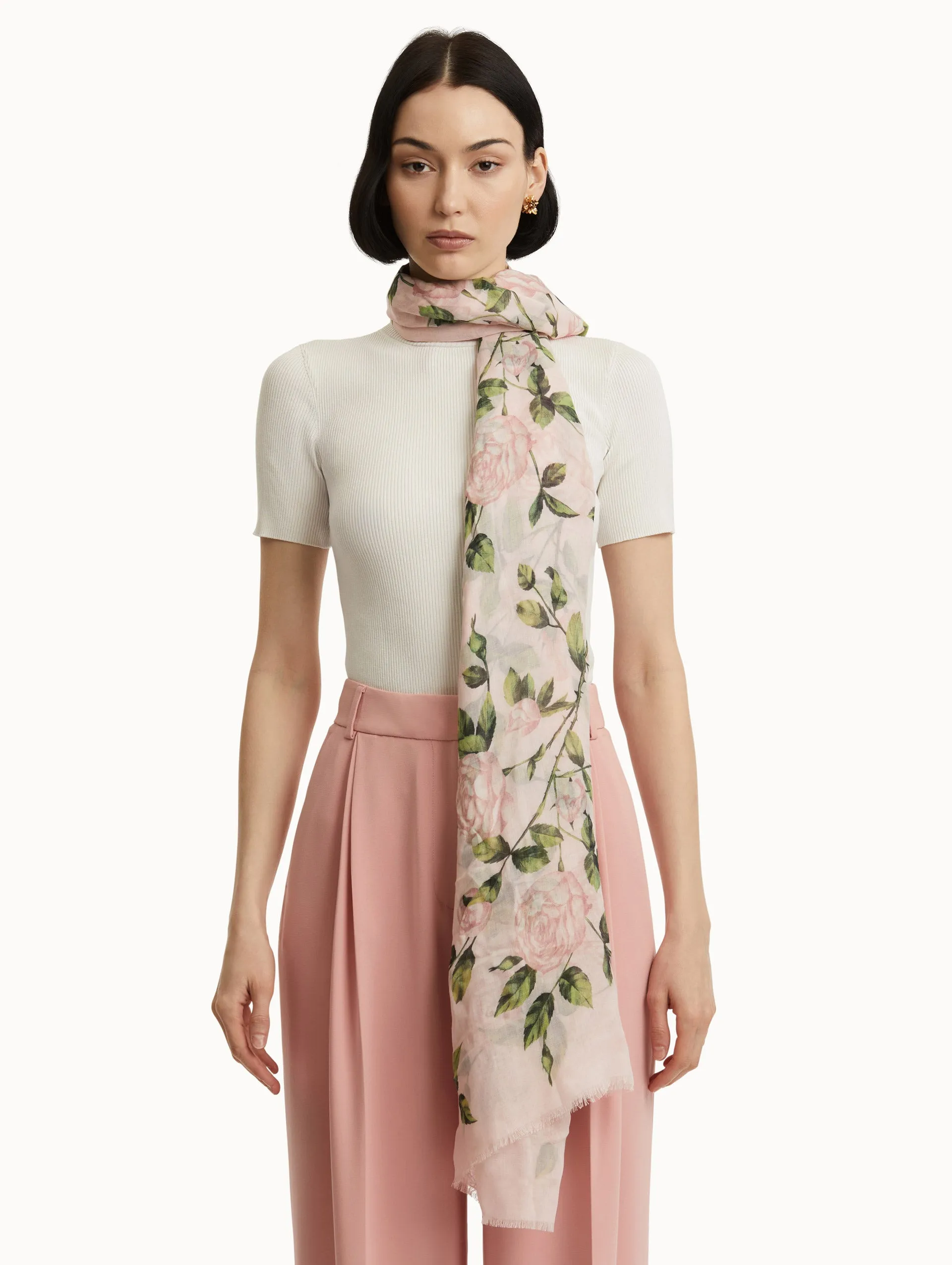 English Rose Modal Scarf sold by Oscar de la Renta product image thumbnail 2