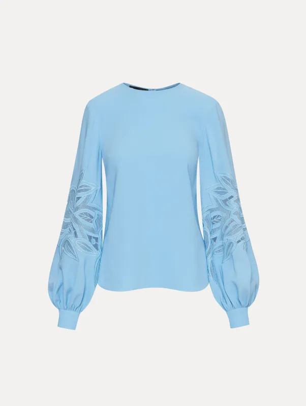 English Rose Cutout Blouse sold by Oscar de la Renta