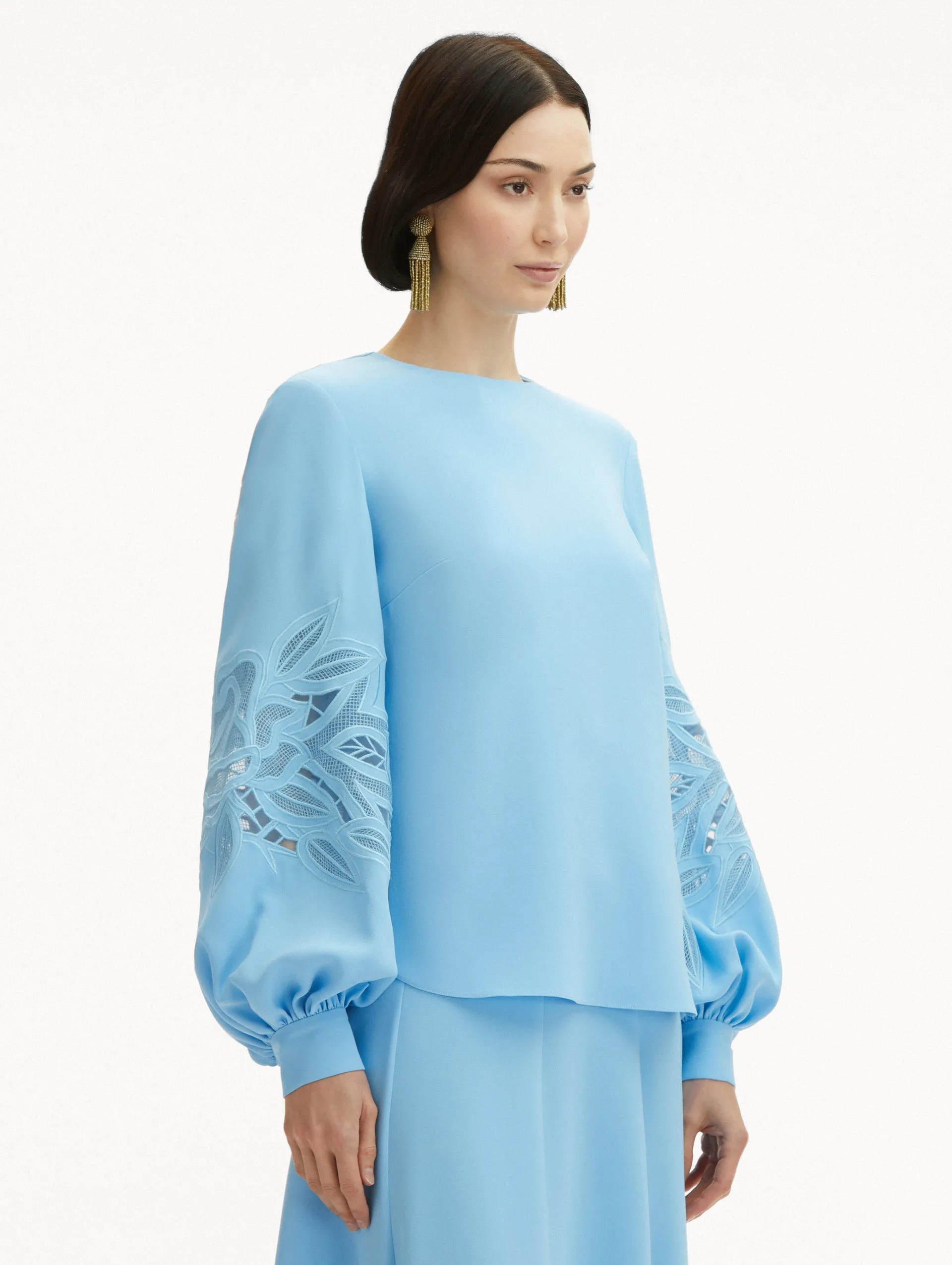 English Rose Cutout Blouse sold by Oscar de la Renta product image thumbnail 5
