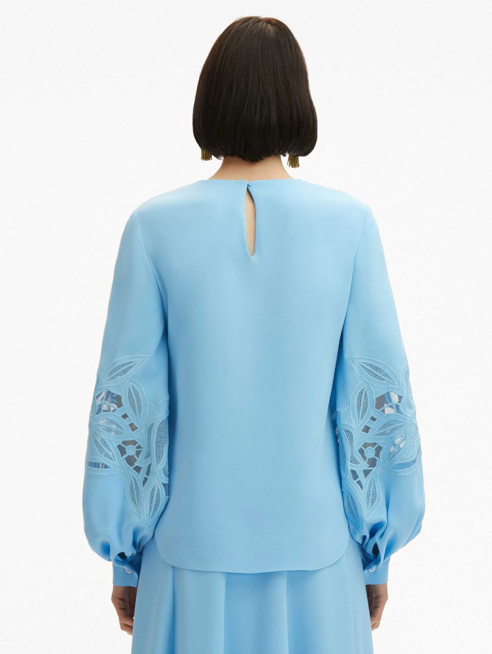 English Rose Cutout Blouse sold by Oscar de la Renta product image thumbnail 4