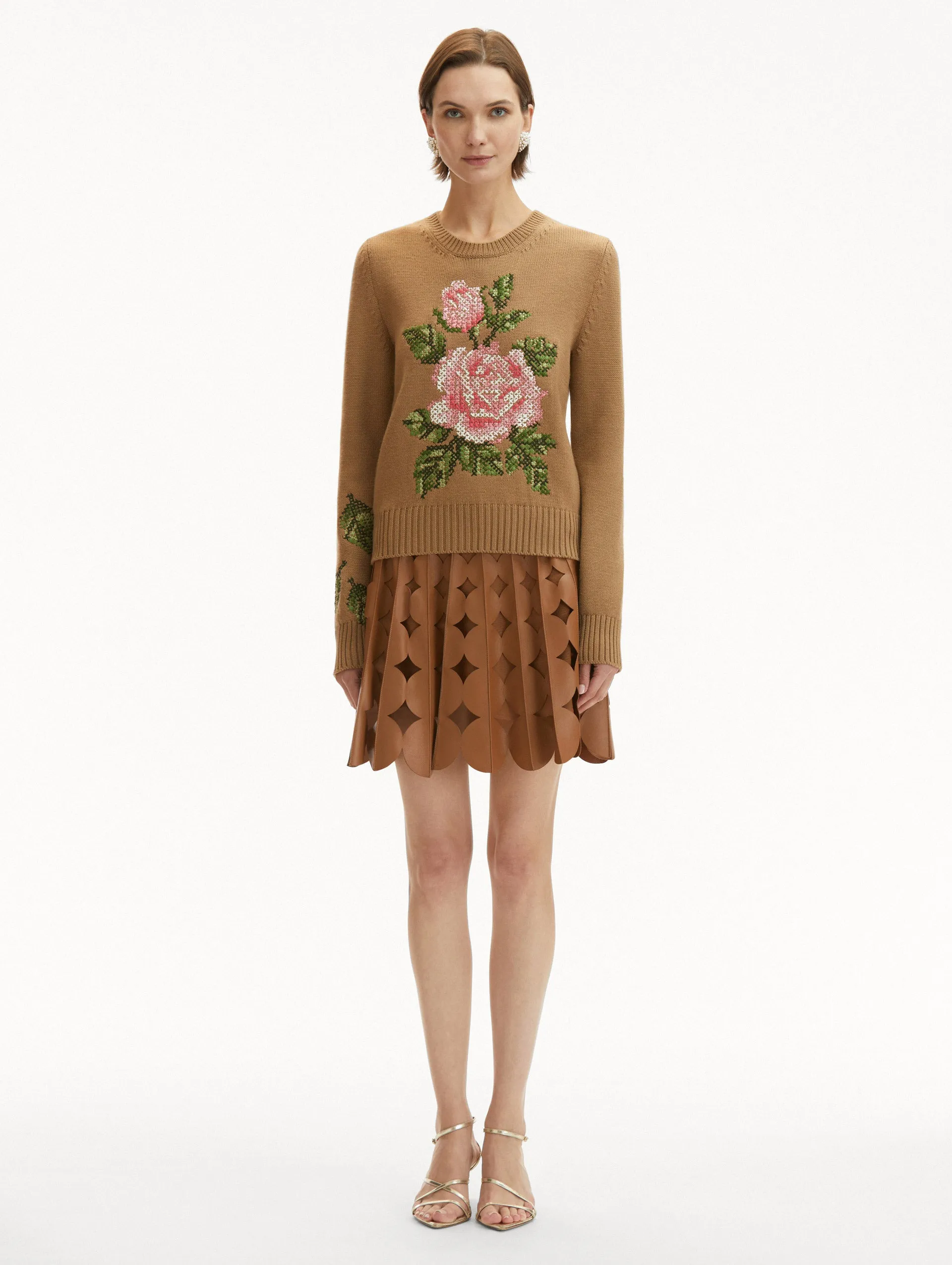 English Rose Cross Stich Pullover sold by Oscar de la Renta product image thumbnail 3
