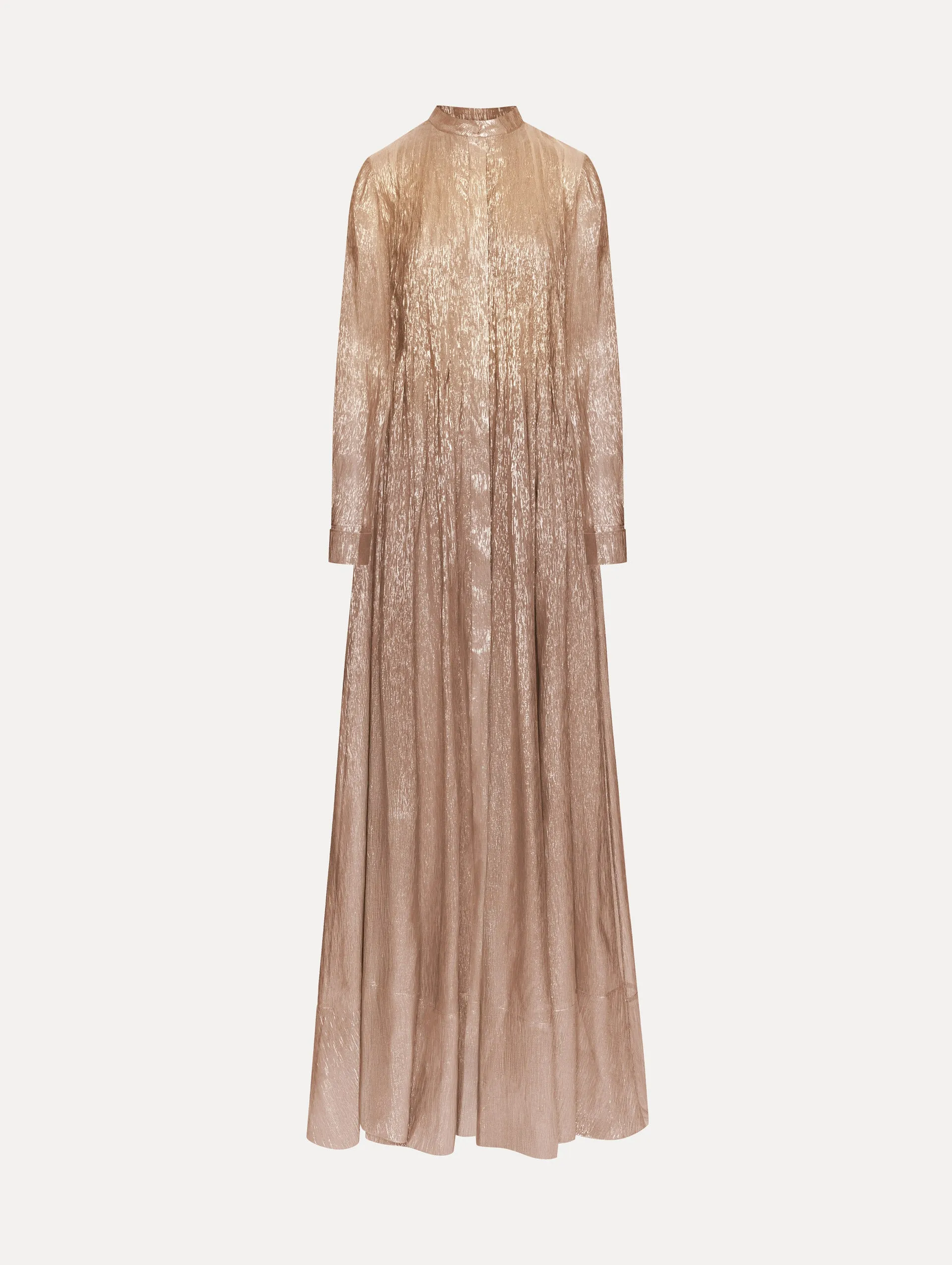 Lamé Mousseline Pleated Caftan sold by Oscar de la Renta