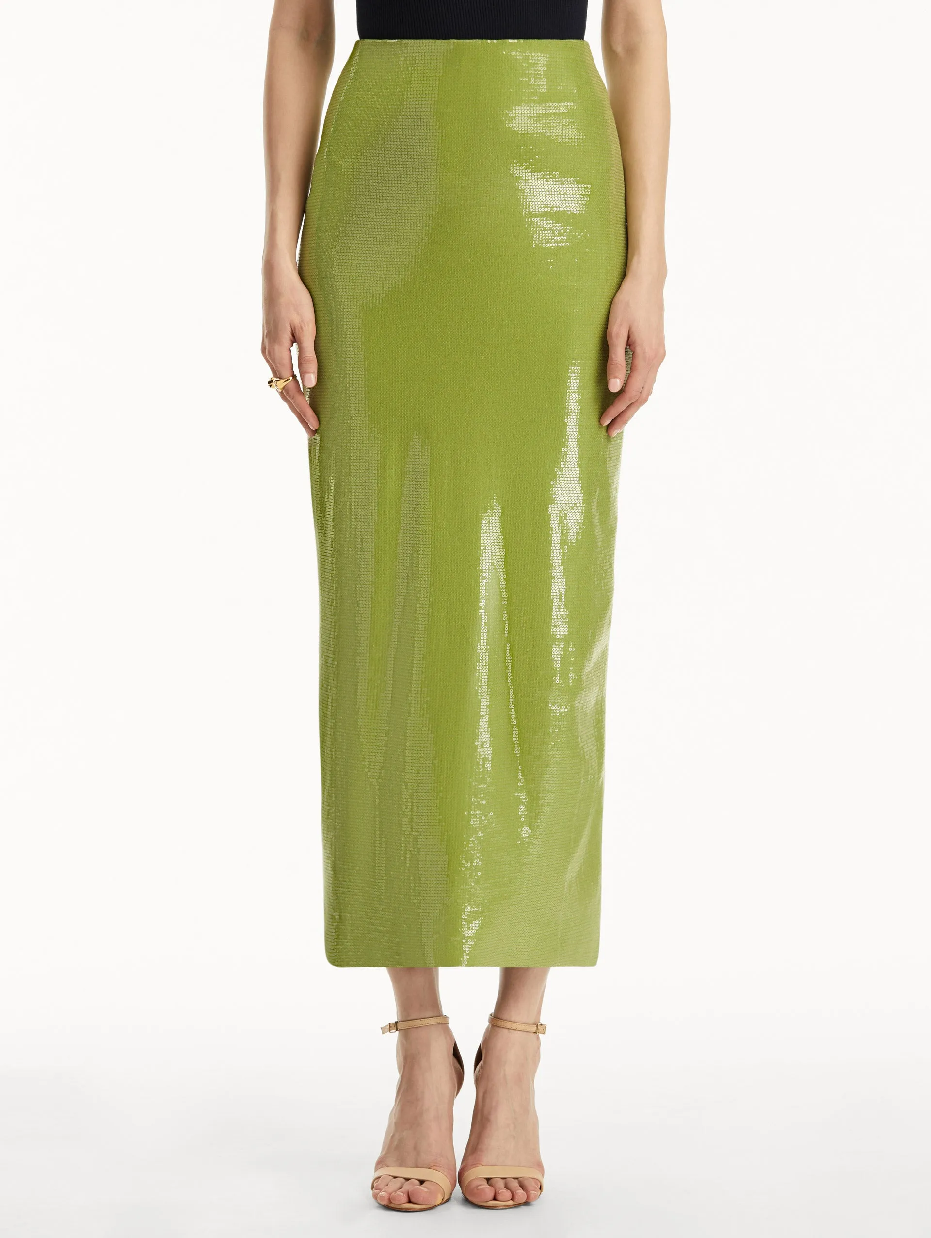 Sequin Jersey Pencil Skirt sold by Oscar de la Renta product image thumbnail 4