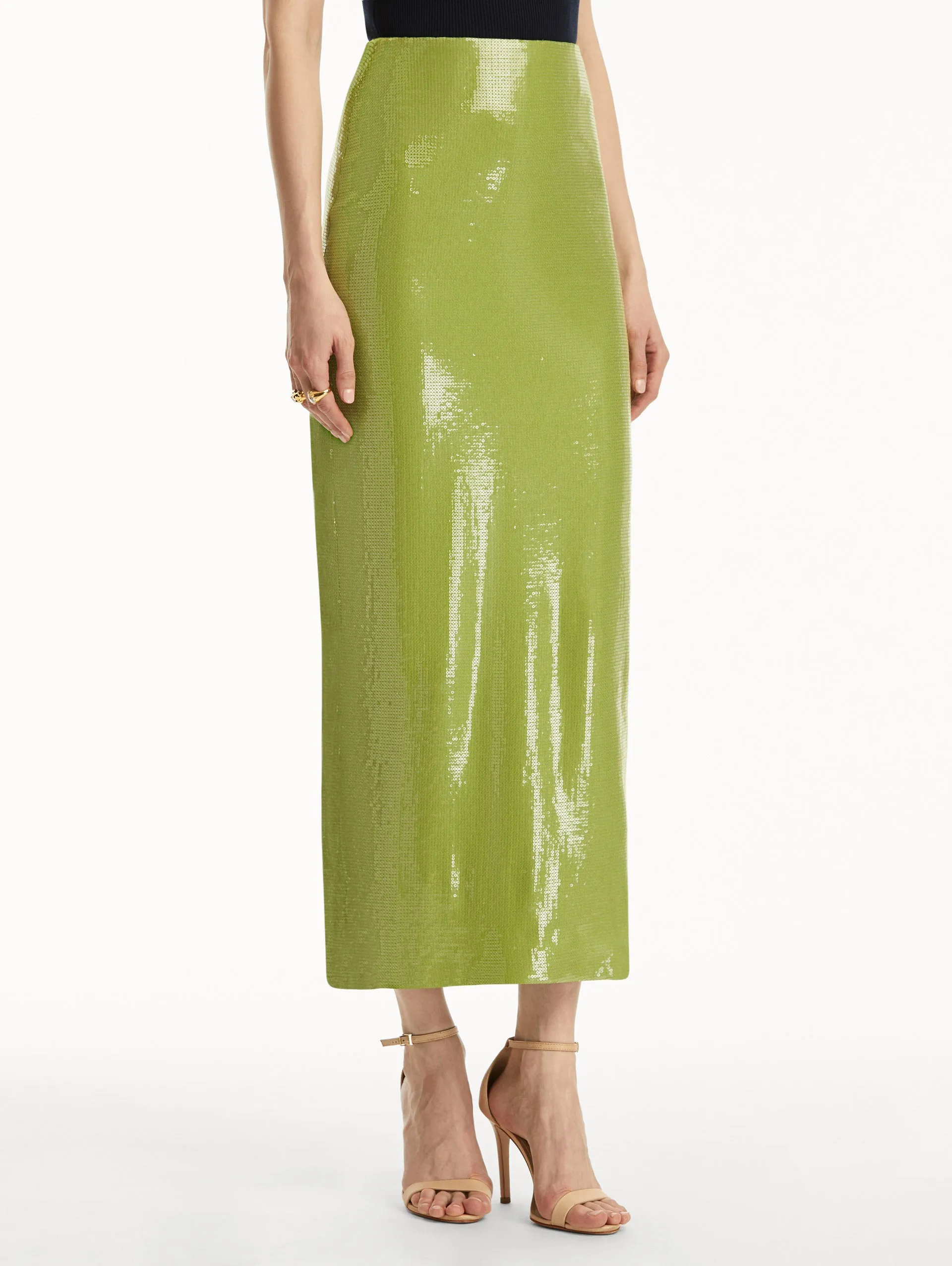 Sequin Jersey Pencil Skirt sold by Oscar de la Renta product image thumbnail 5