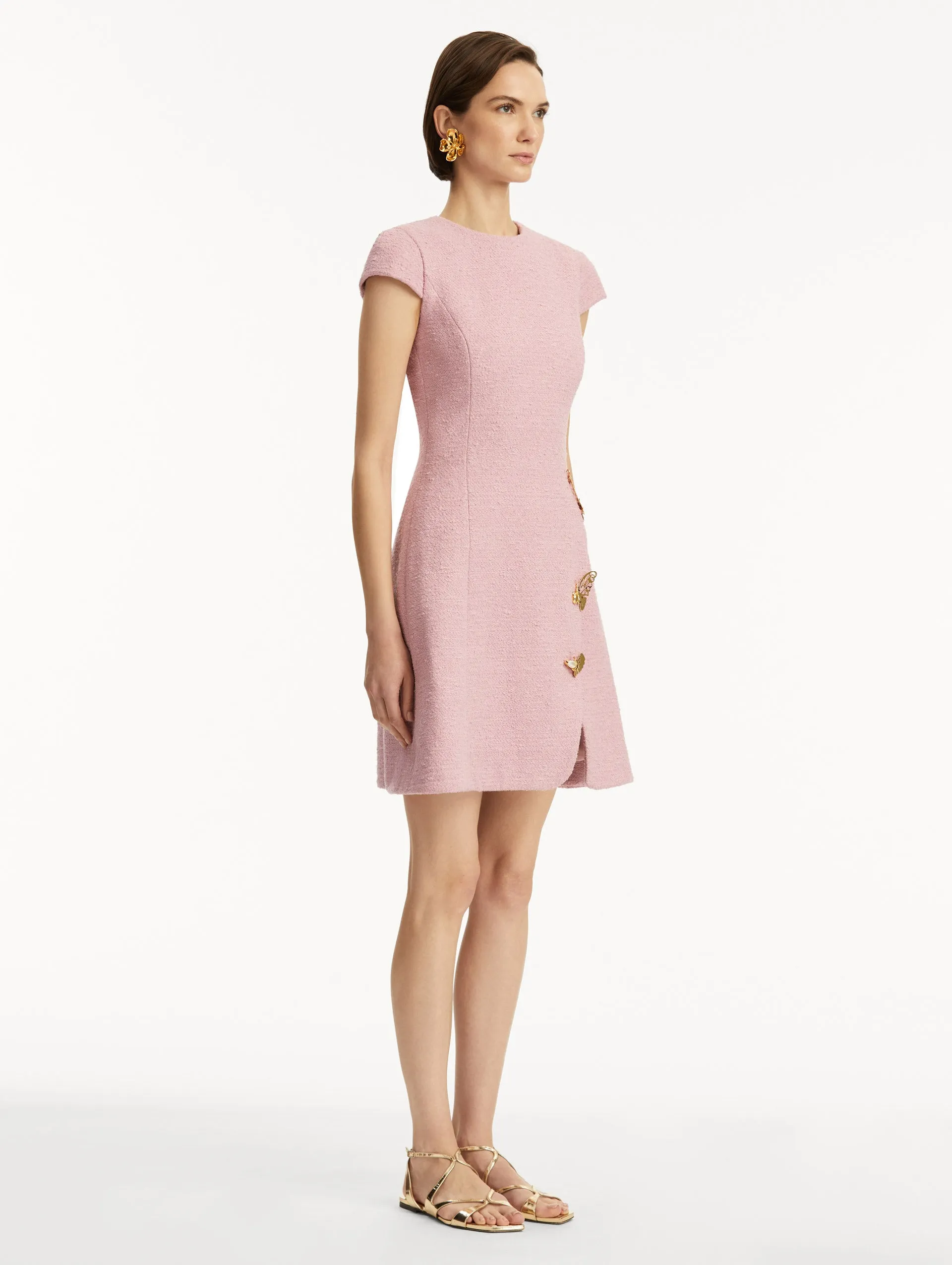 Butterfly-Detailed Tweed Dress sold by Oscar de la Renta product image thumbnail 4