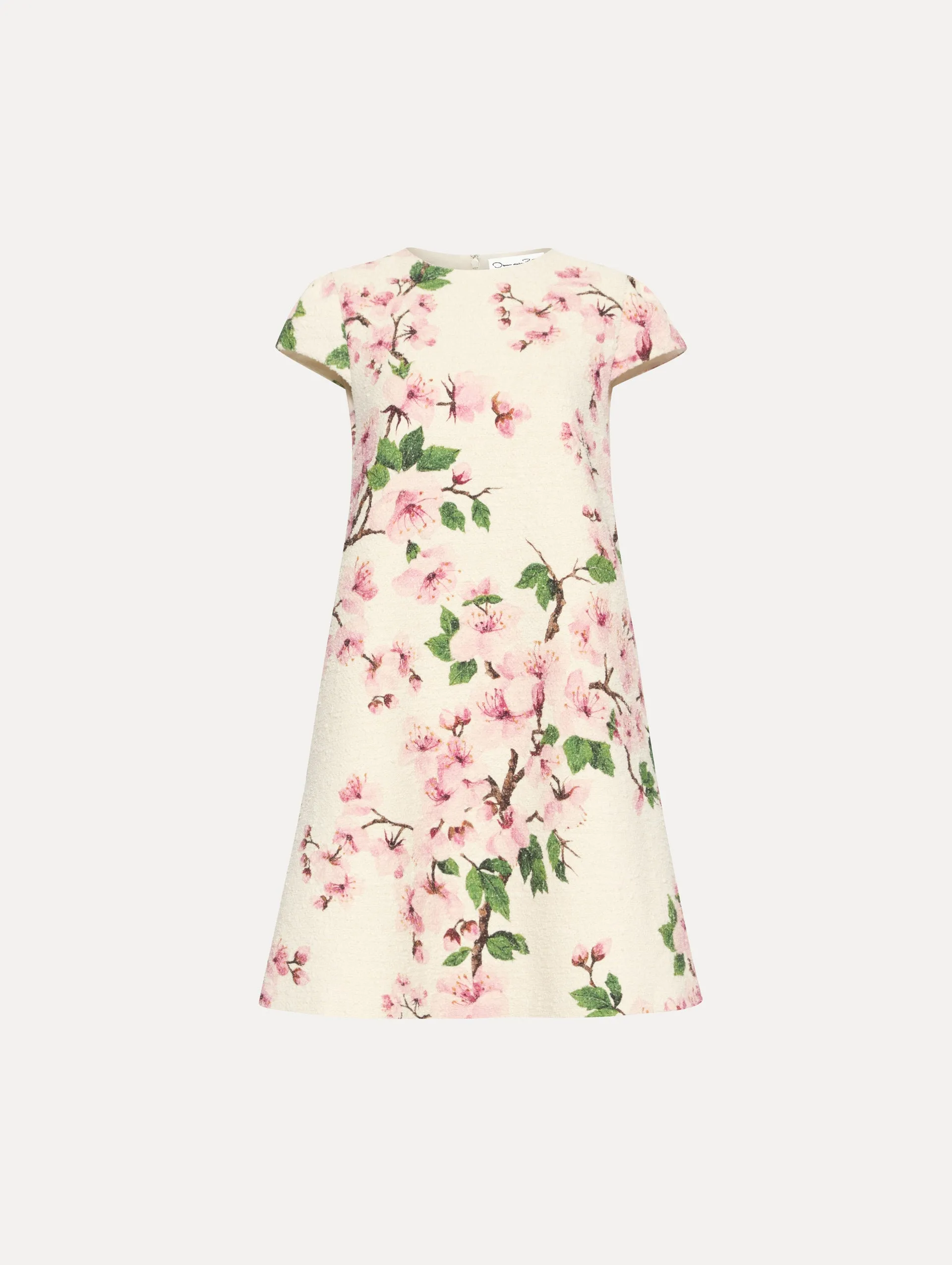 Cherry Blossom Embroidered Cap Sleeve Dress sold by Oscar de la Renta