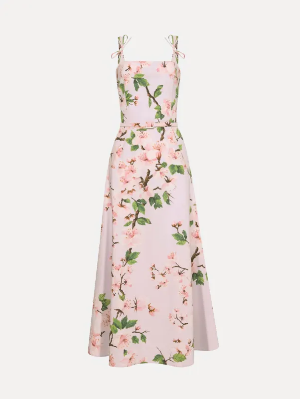 Cherry Blossom Cotton Poplin Dress sold by Oscar de la Renta