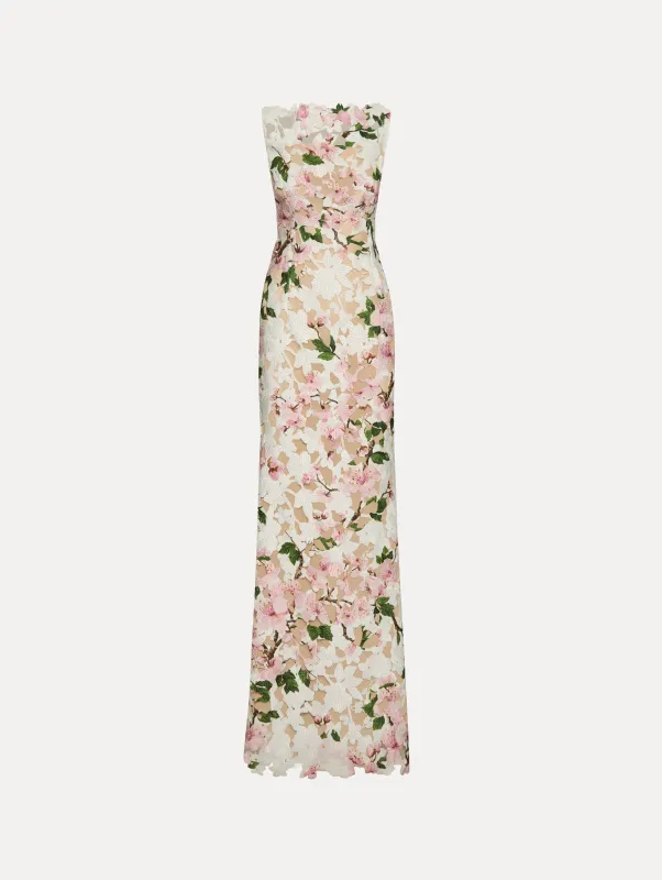 Cherry Blossom Guipure Gown sold by Oscar de la Renta