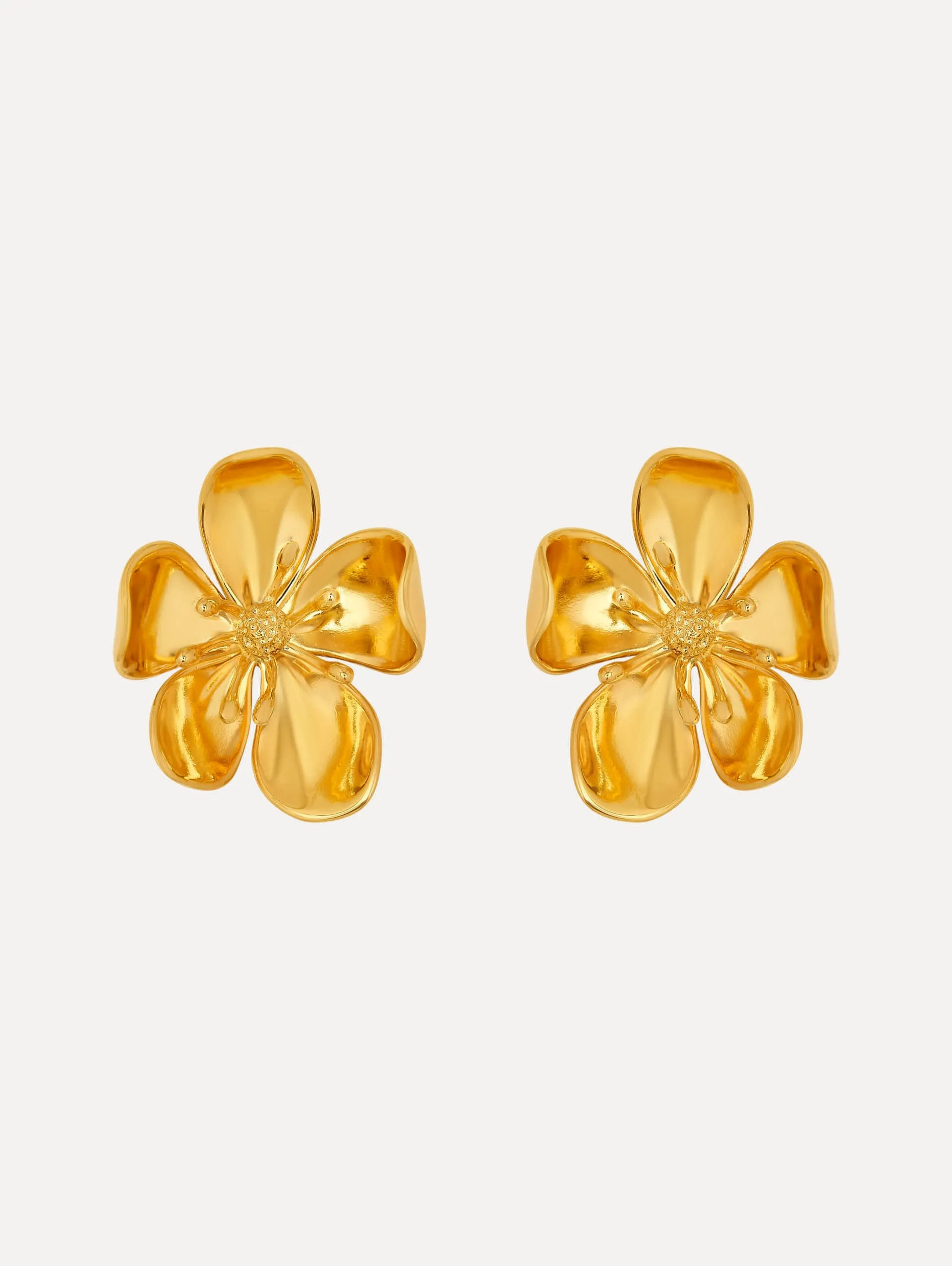 Large Cherry Blossom Clip-On Earrings sold by Oscar de la Renta