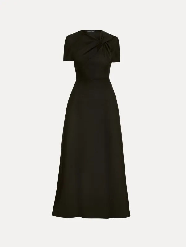 Twist-Detailed Wool Dress made by Oscar de la Renta