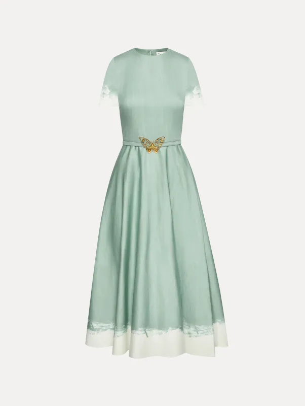 Butterfly Belt Cotton Poplin Dress sold by Oscar de la Renta