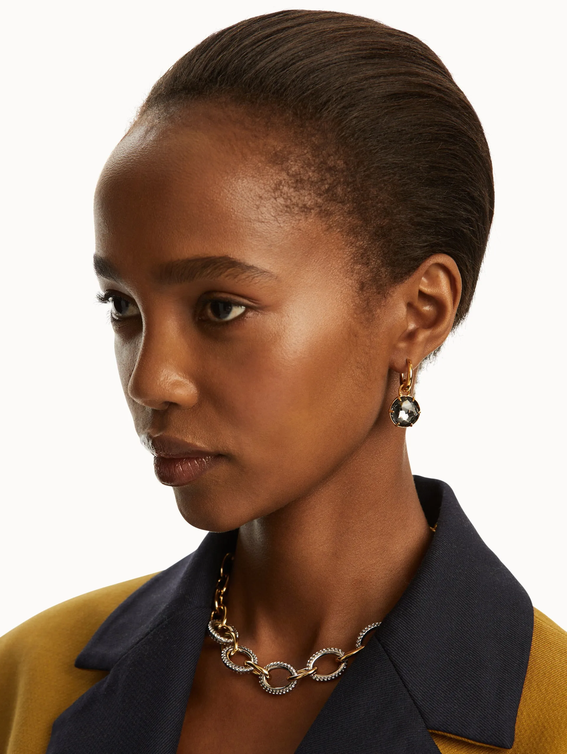 Classic Crystal Mini Hoop Earrings sold by Oscar de la Renta product image thumbnail 2