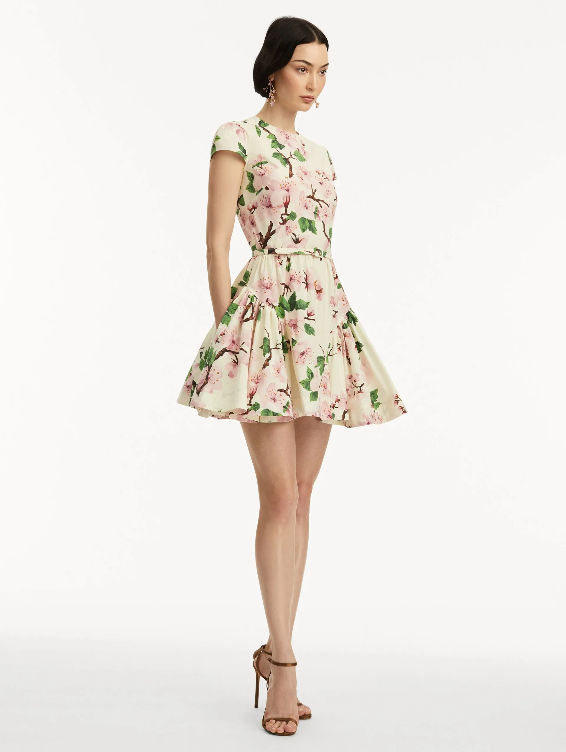Cherry Blossom Cotton Poplin Mini Dress sold by Oscar de la Renta product image thumbnail 4