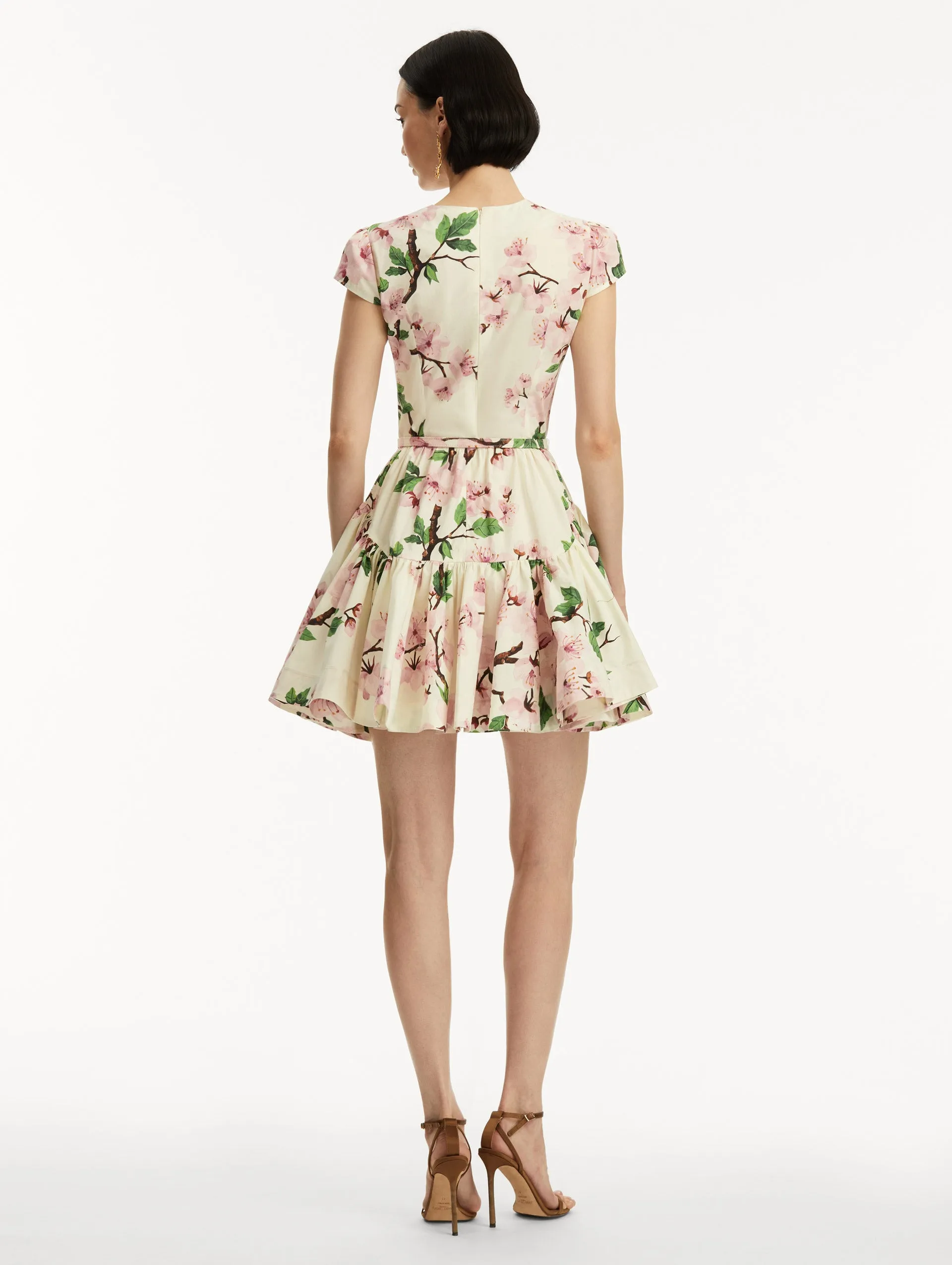 Cherry Blossom Cotton Poplin Mini Dress sold by Oscar de la Renta product image thumbnail 3