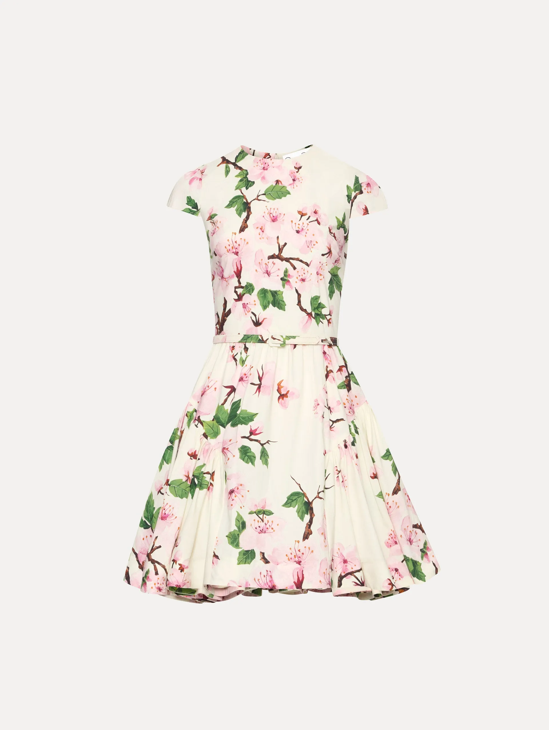 Cherry Blossom Cotton Poplin Mini Dress sold by Oscar de la Renta
