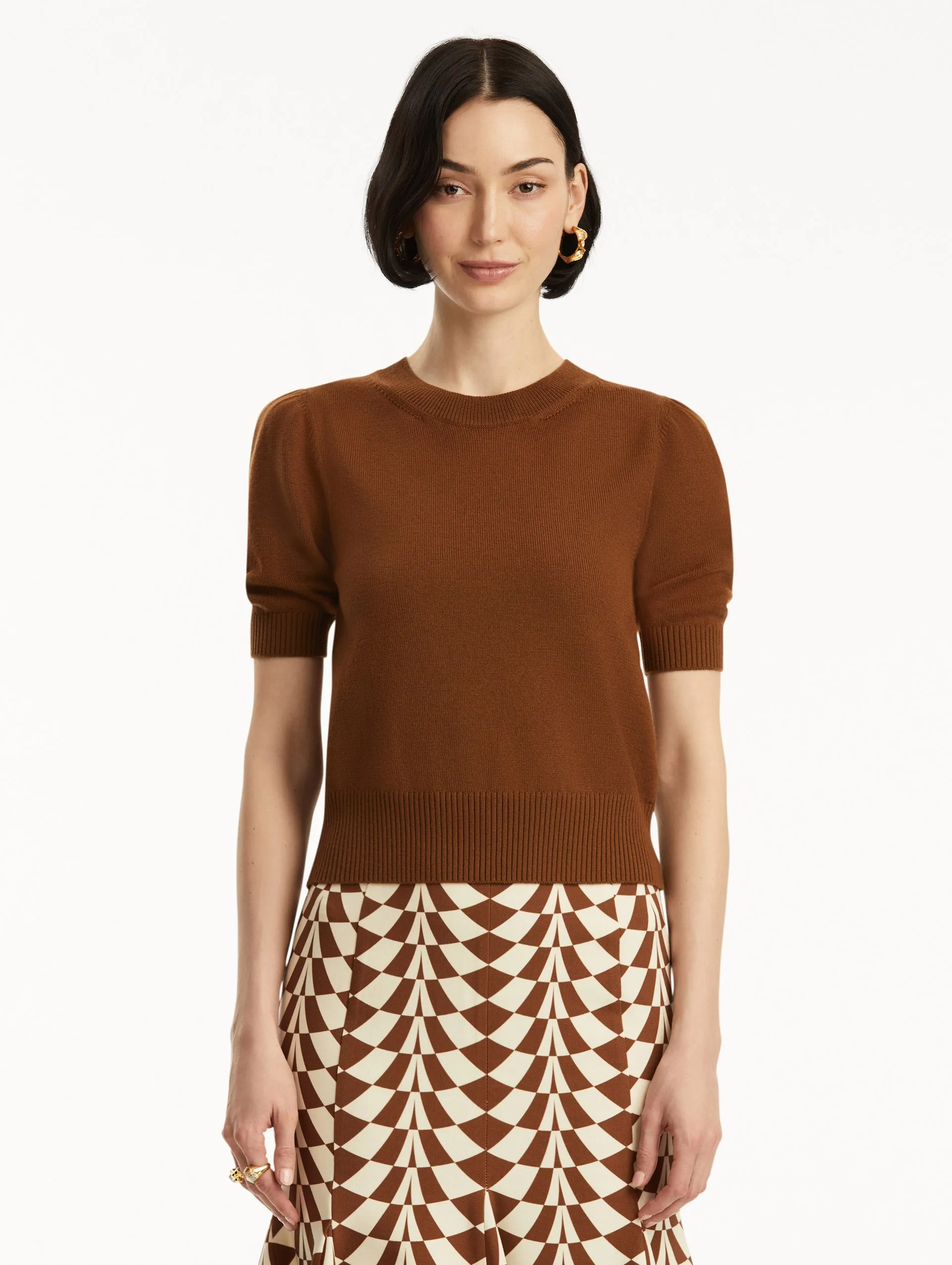 Short Sleeve Wool Pullover sold by Oscar de la Renta product image thumbnail 2