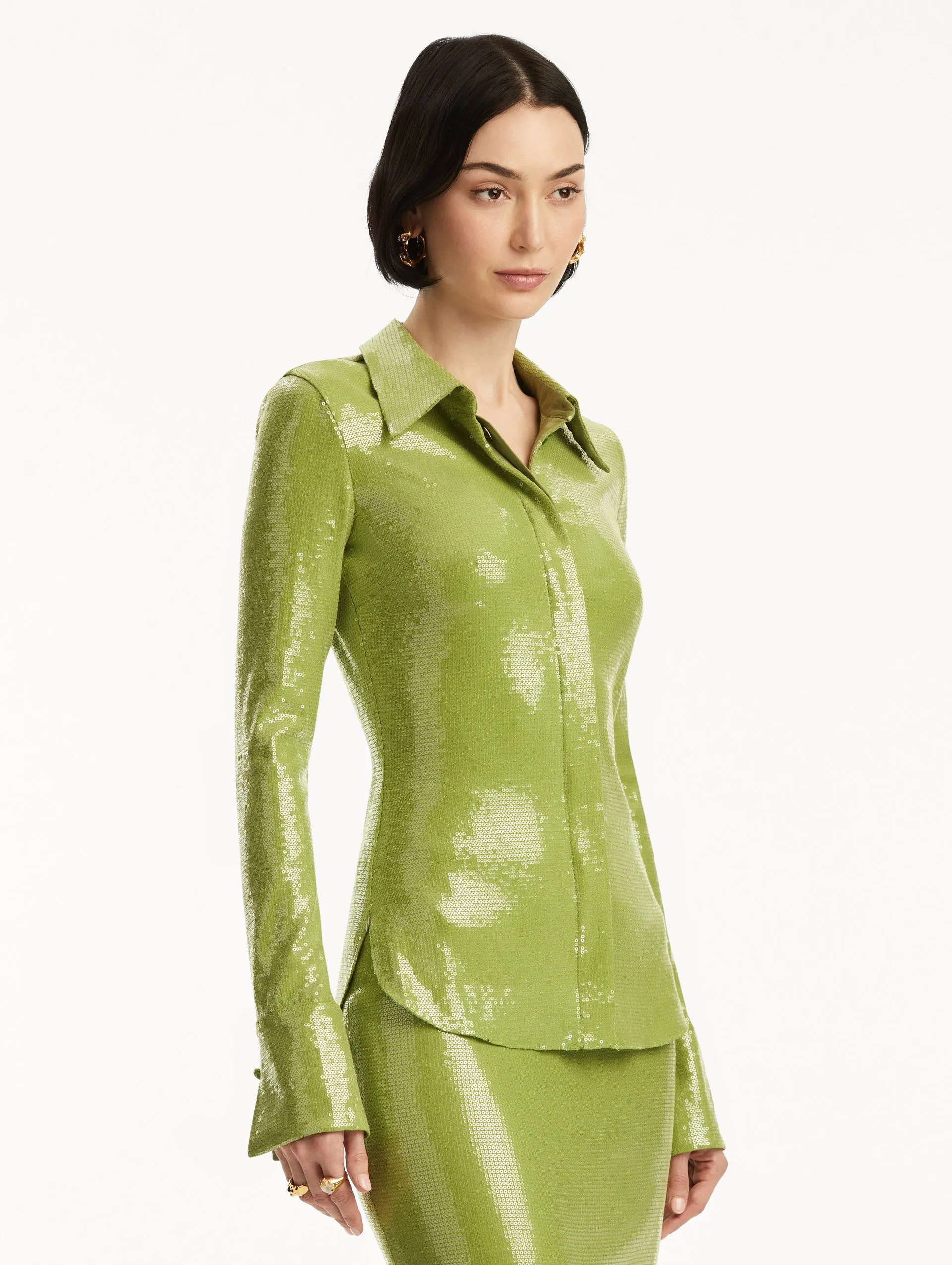 Sequin Jersey Blouse sold by Oscar de la Renta product image thumbnail 3