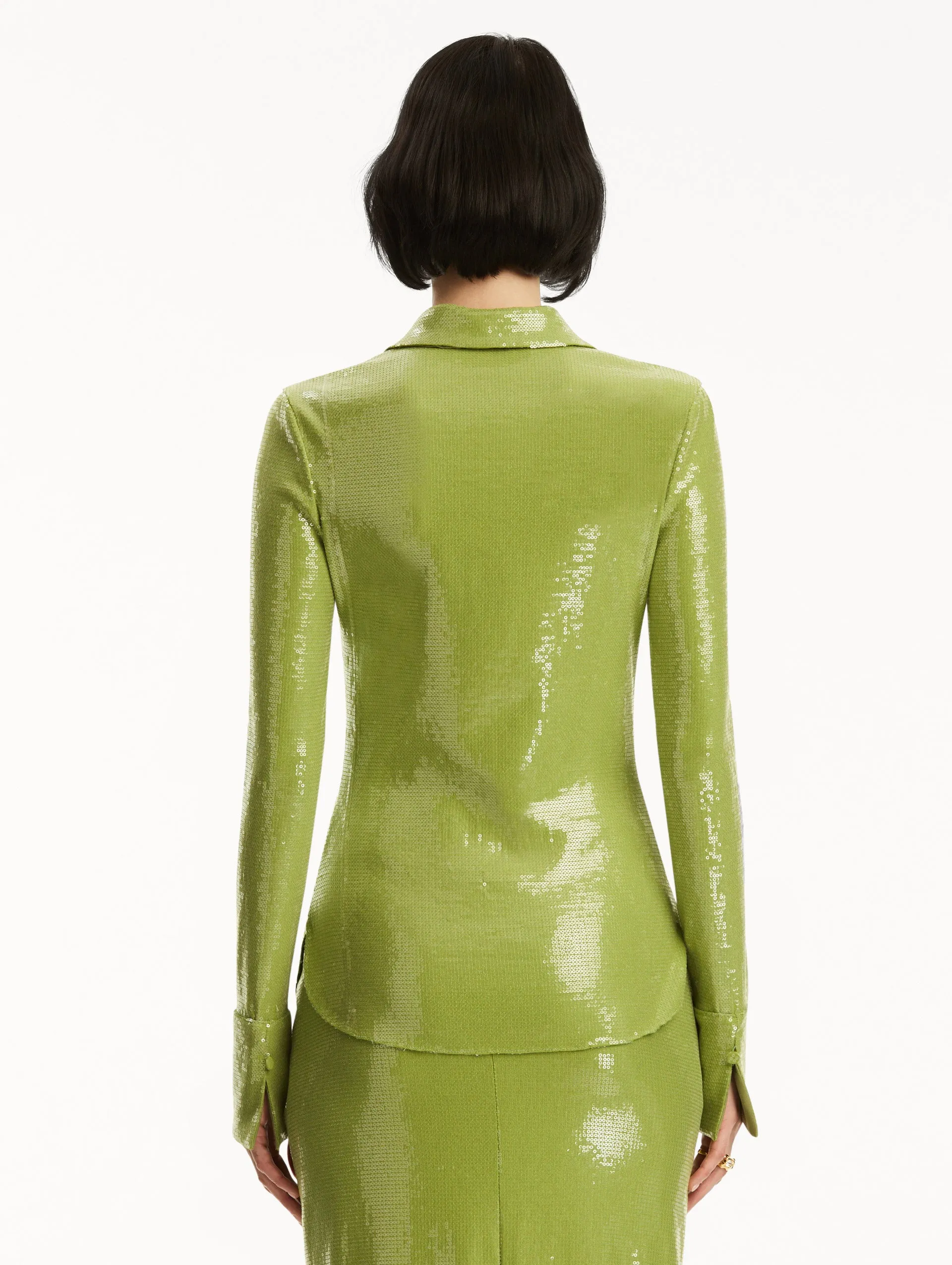 Sequin Jersey Blouse sold by Oscar de la Renta product image thumbnail 2