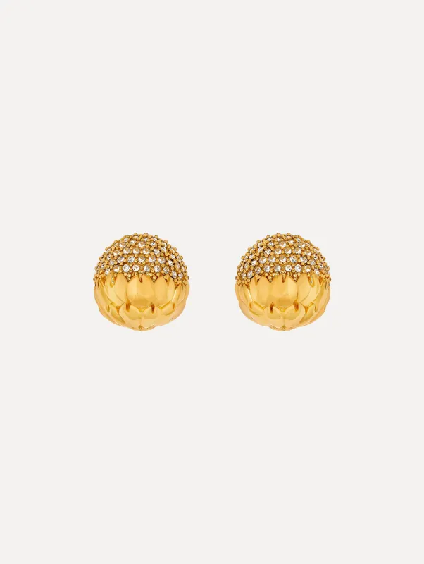 Pavé Artichoke Earrings sold by Oscar de la Renta