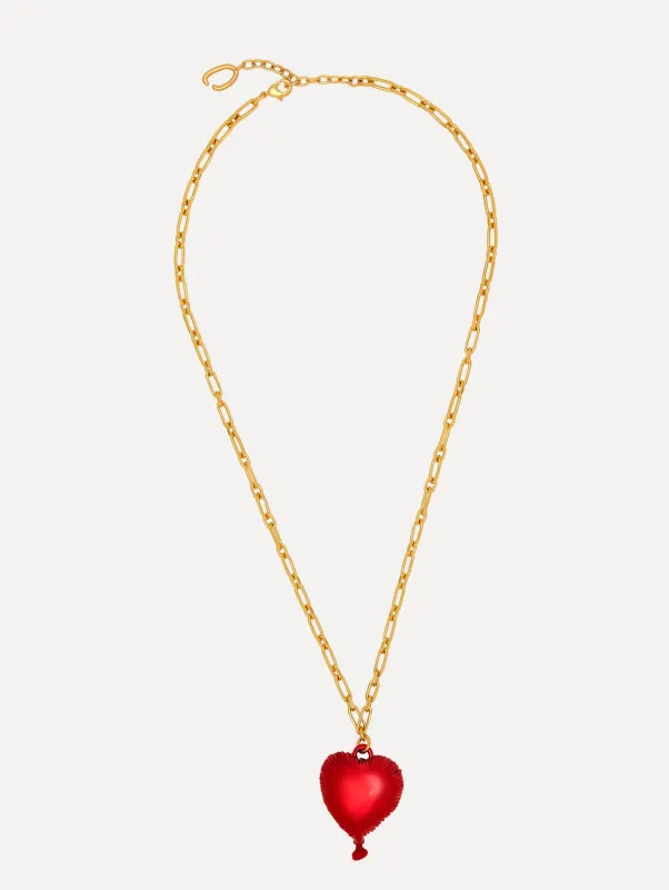 Heart Balloon Pendant Necklace sold by Oscar de la Renta