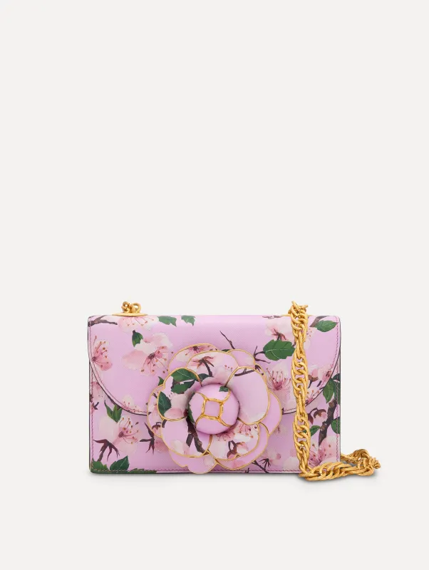 Cherry Blossom Printed TRO Bag sold by Oscar de la Renta