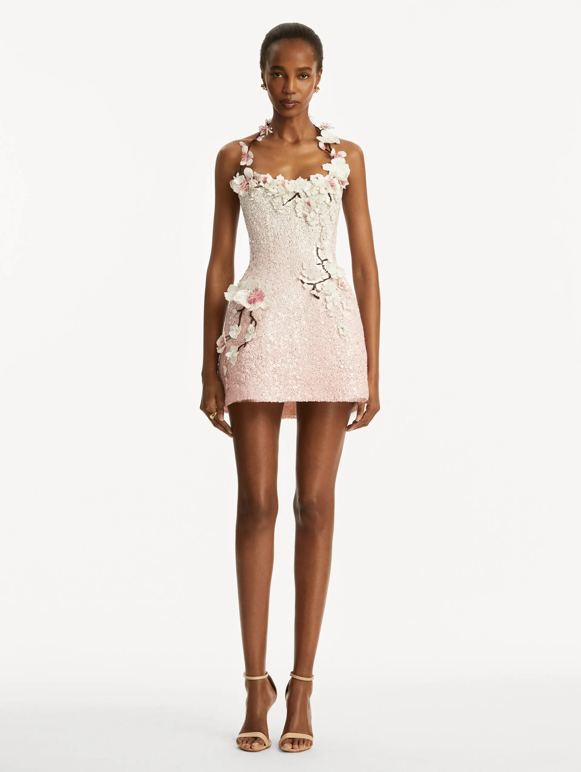 Cherry Blossom Sequin Cocktail Dress sold by Oscar de la Renta product image thumbnail 2