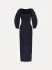 Metallic Orchid Jacquard Column Gown sold by Oscar de la Renta