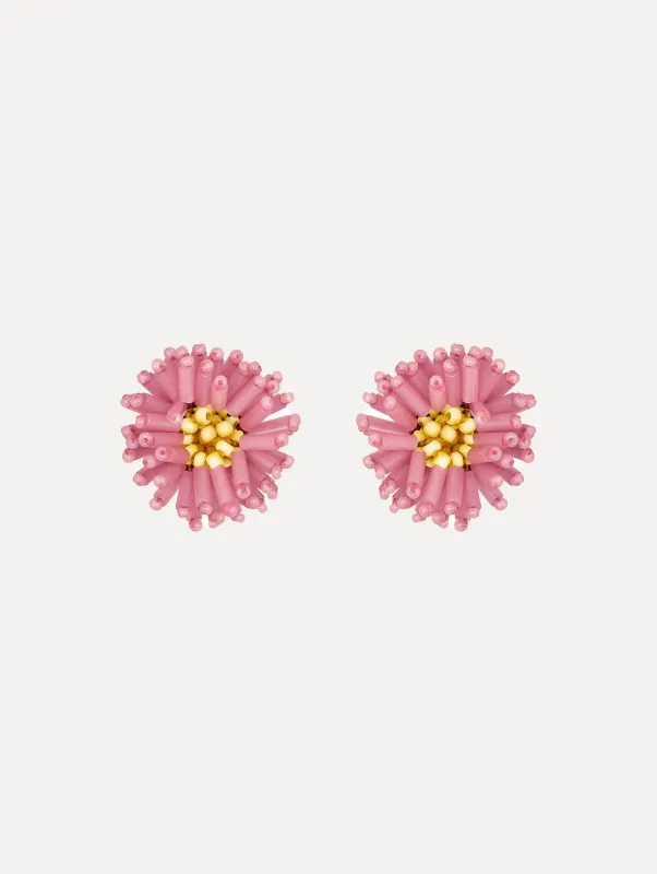Pompom Flower Earrings sold by Oscar de la Renta