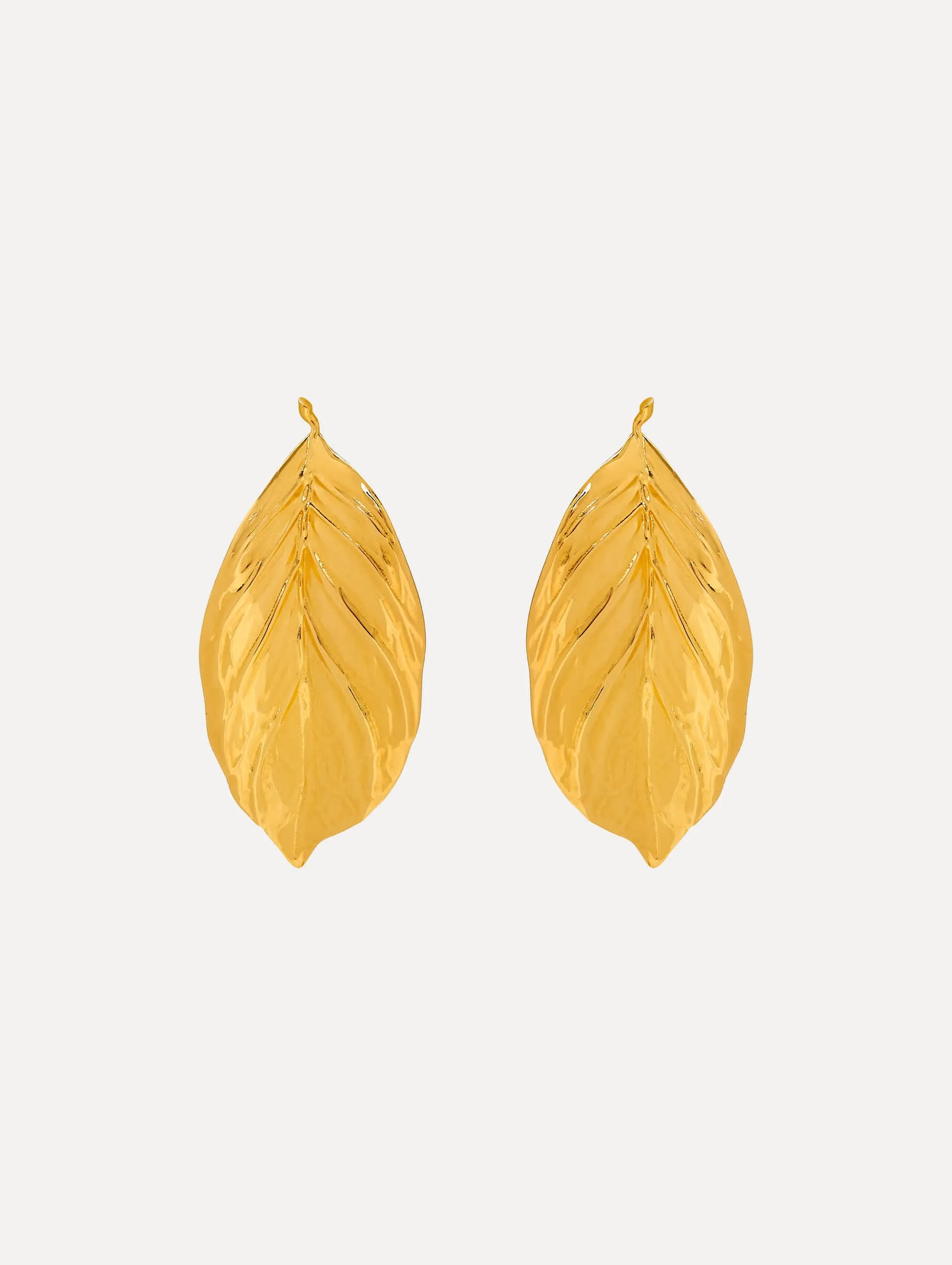 Large Leaf Clip-On Earrings sold by Oscar de la Renta