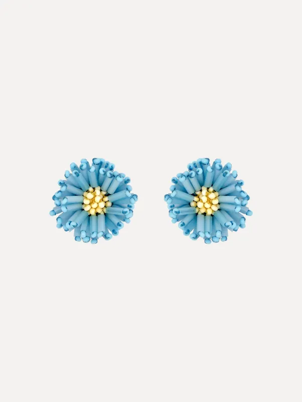 Pompom Flower Earrings sold by Oscar de la Renta