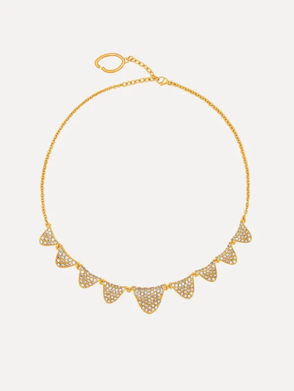 Pavé Scallop Necklace sold by Oscar de la Renta