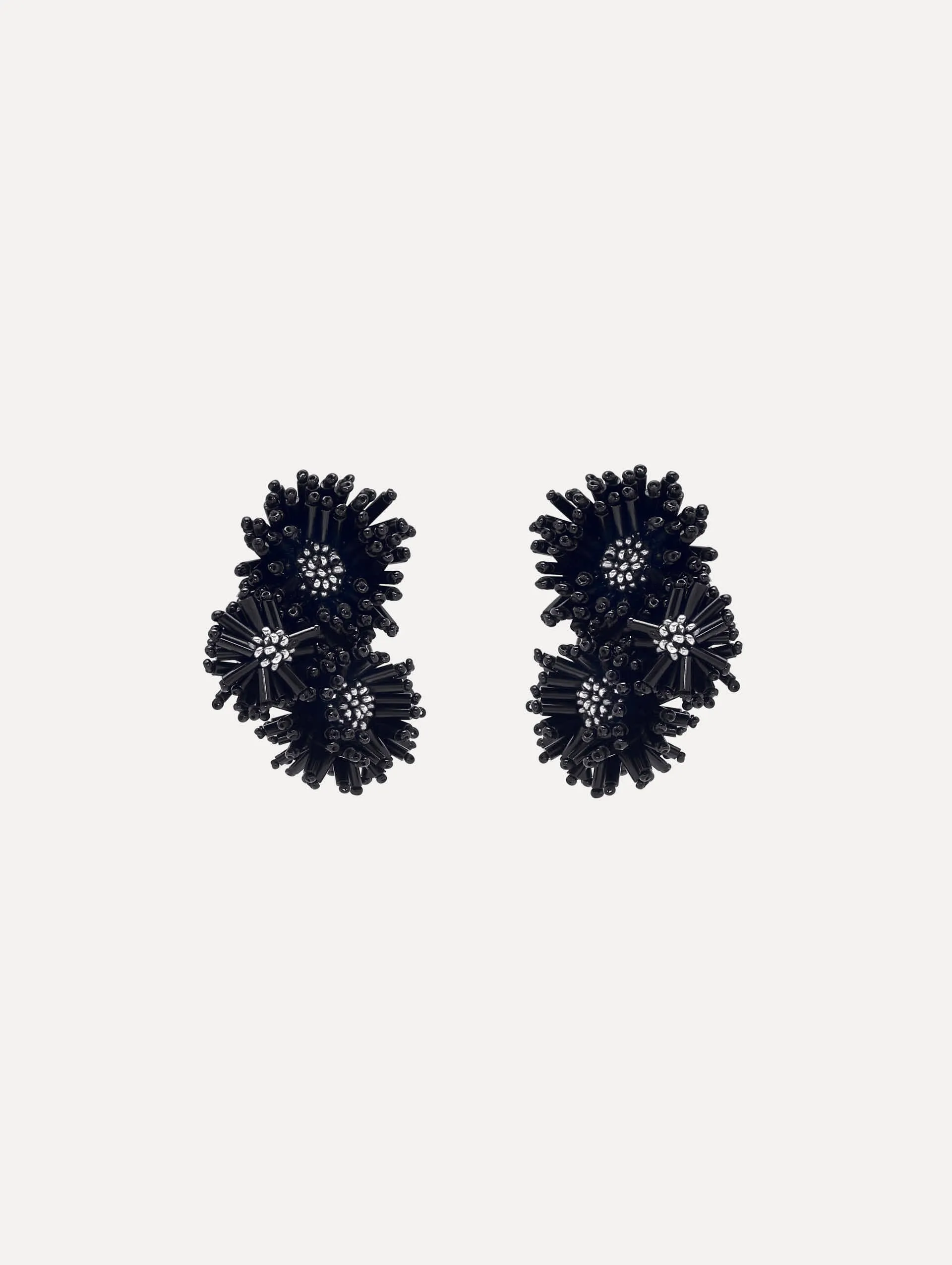 Pompom Flower Clip-On Earrings sold by Oscar de la Renta
