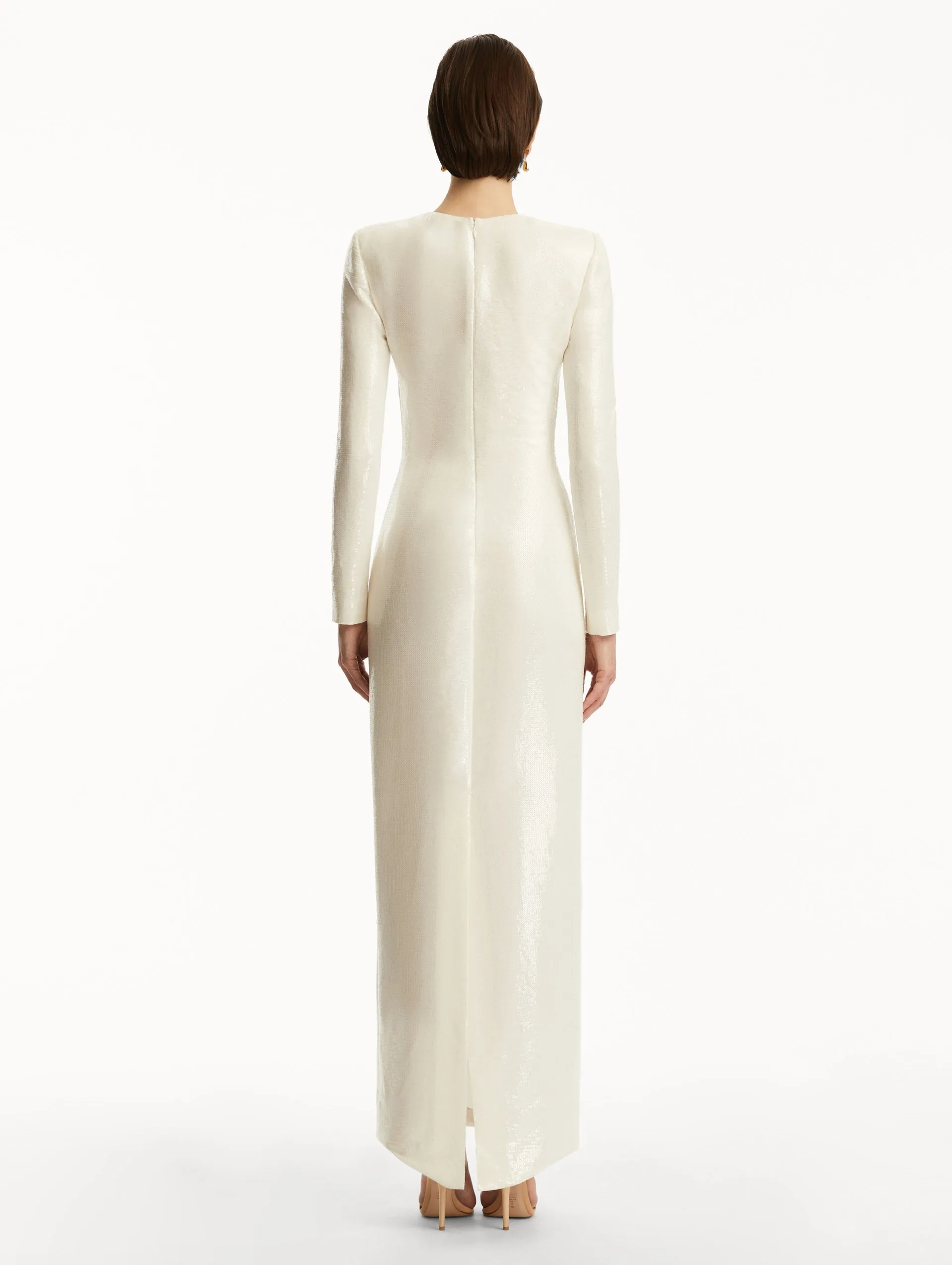 Sequin Jersey Cherry Blossom Gown sold by Oscar de la Renta product image thumbnail 3