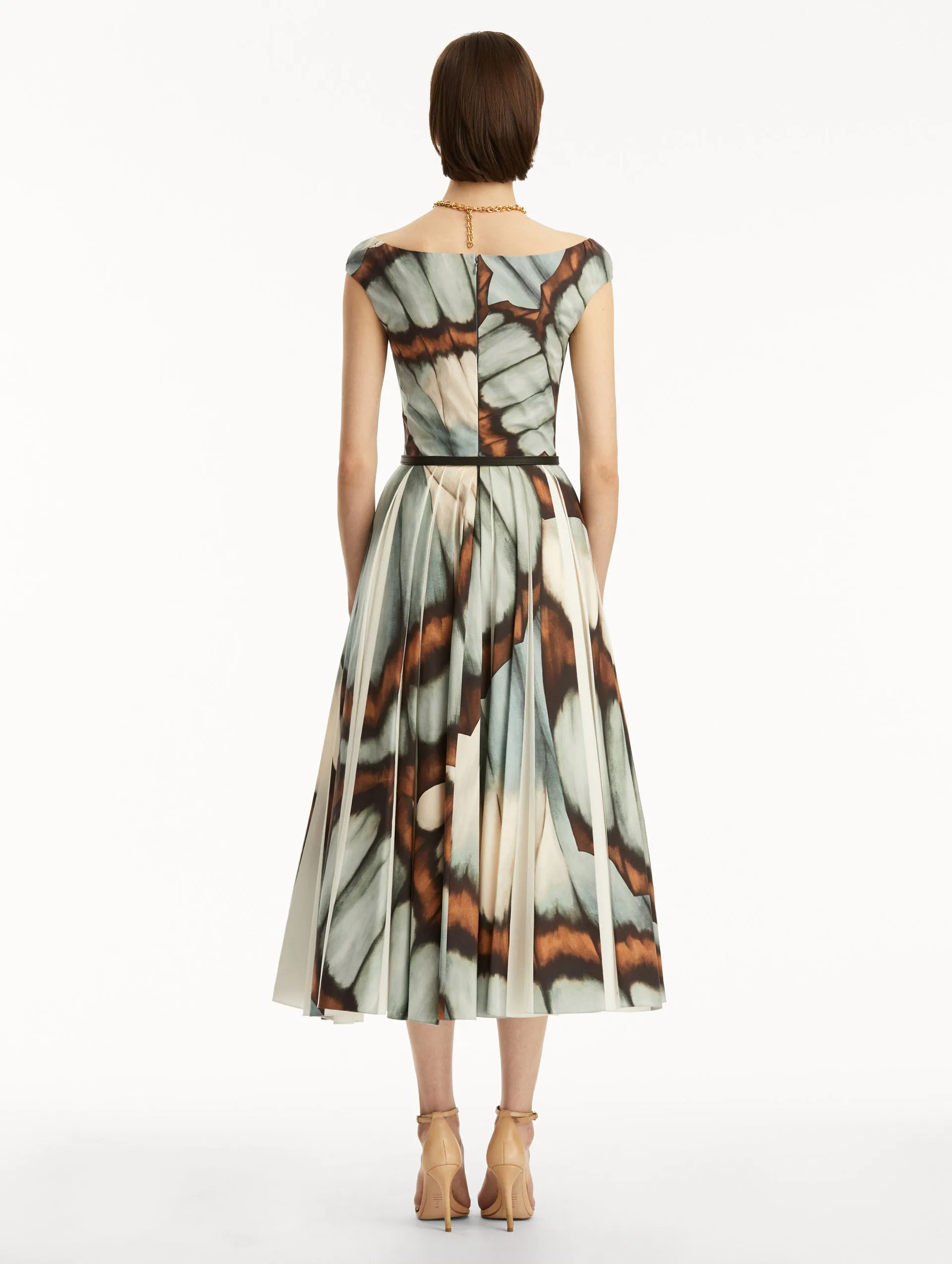 Abstract Butterfly Cotton Poplin Dress sold by Oscar de la Renta product image thumbnail 2