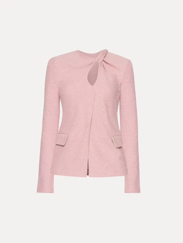 Twist-Detailed Tweed Jacket sold by Oscar de la Renta