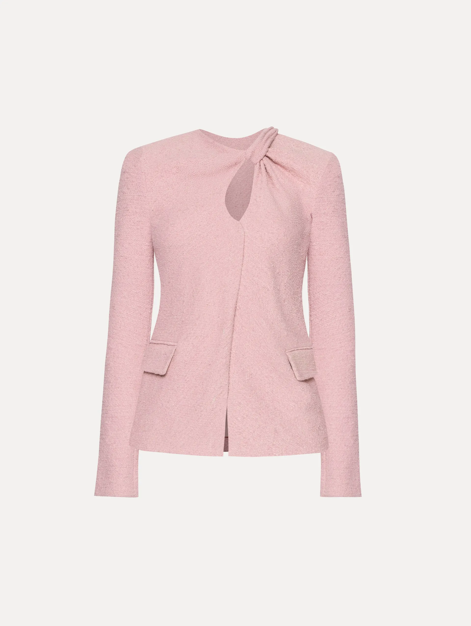 Twist-Detailed Tweed Jacket sold by Oscar de la Renta