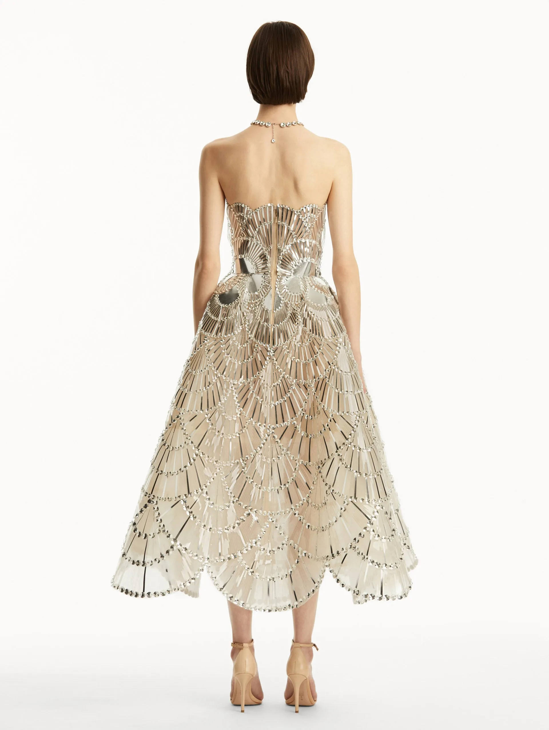 Sequin & Crystal Scallop Embroidered Gown sold by Oscar de la Renta product image thumbnail 3