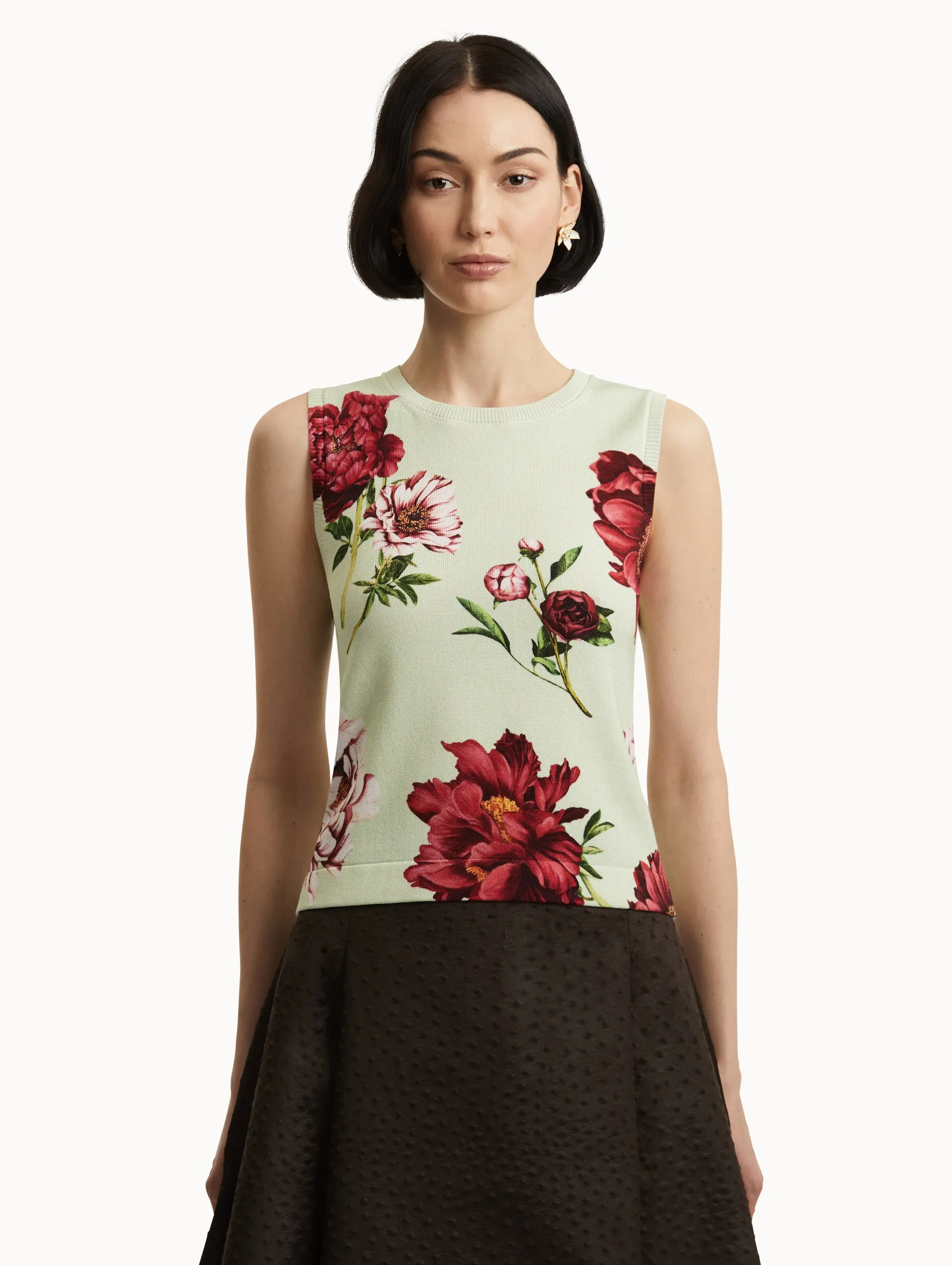 Peony Printed Tank sold by Oscar de la Renta product image thumbnail 2