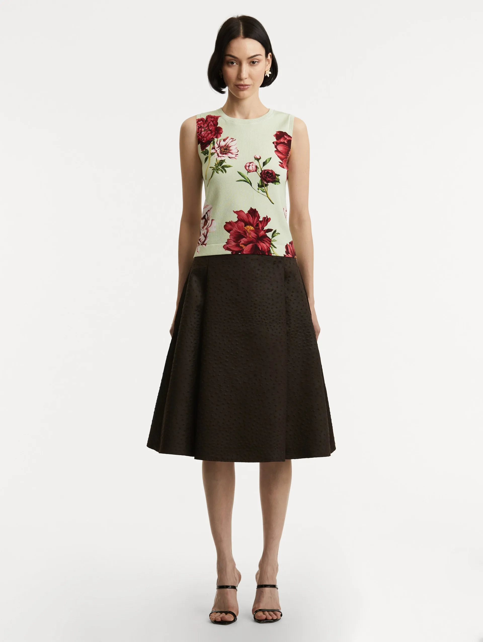 Peony Printed Tank sold by Oscar de la Renta product image thumbnail 3