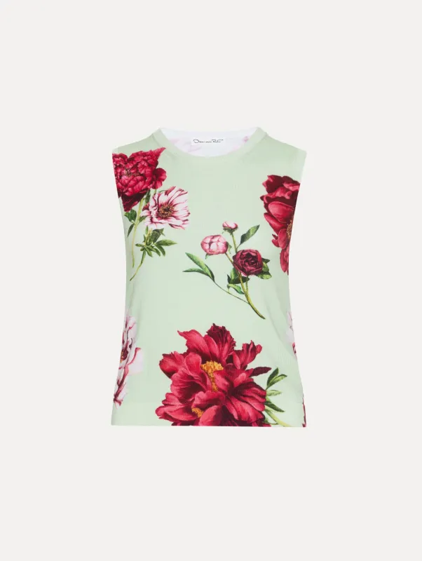 Peony Printed Tank sold by Oscar de la Renta